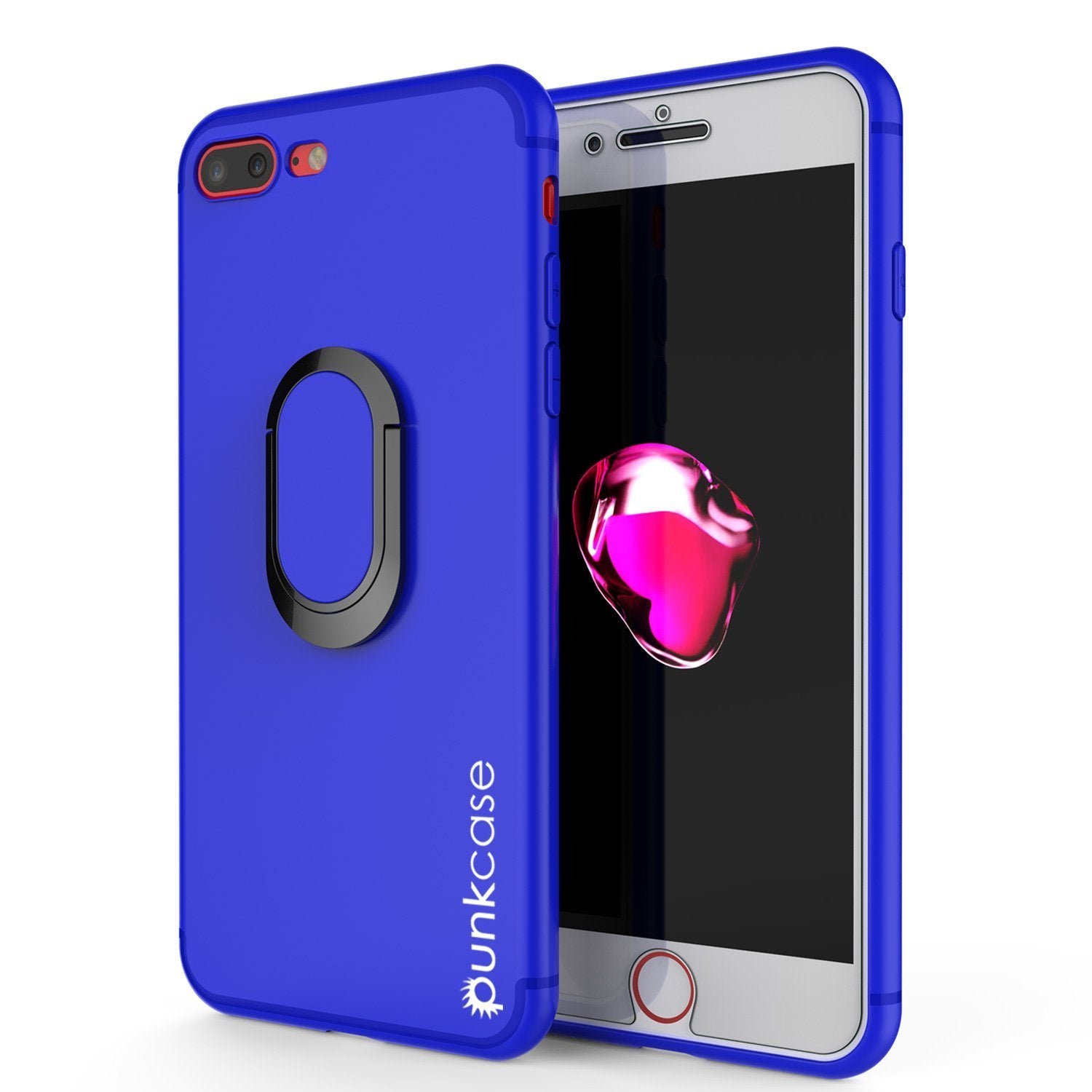 iPhone 8 PLUS Case, Punkcase Magnetix Protective TPU Cover W/ Kickstand, Tempered Glass Screen Protector [Blue] - PunkCase NZ