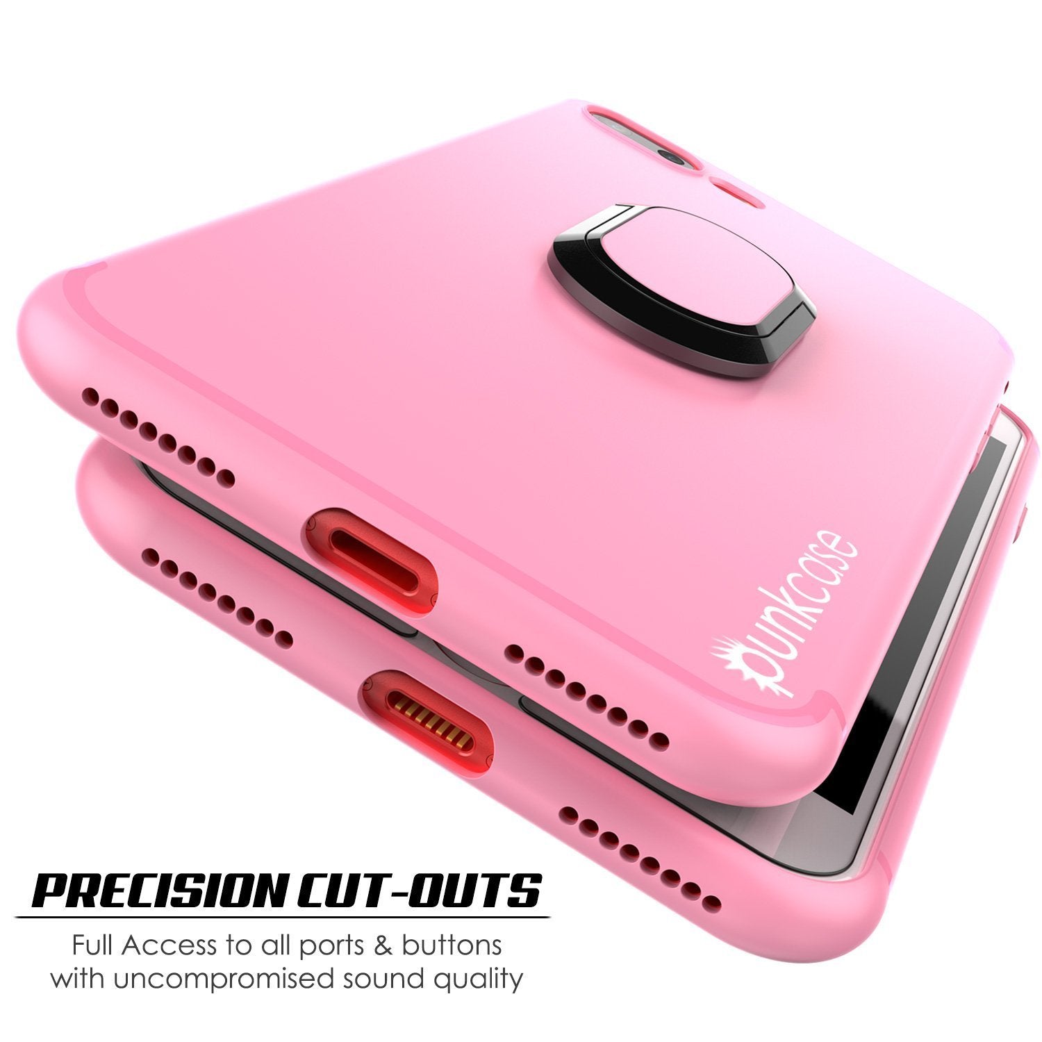 iPhone 8 PLUS Case, Punkcase Magnetix Protective TPU Cover W/ Kickstand, Tempered Glass Screen Protector [Pink] - PunkCase NZ
