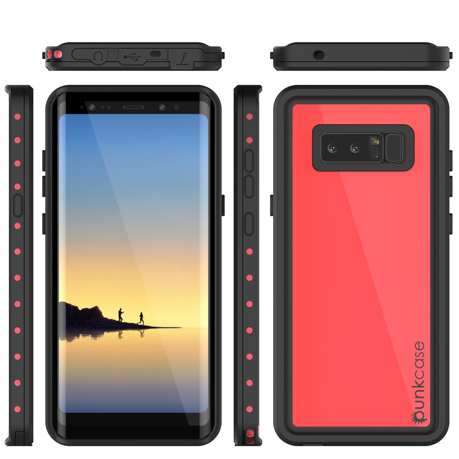 Galaxy Note 8 Waterproof Case PunkCase StudStar Pink Thin 6.6ft Underwater IP68 Shock/Snow Proof - PunkCase NZ