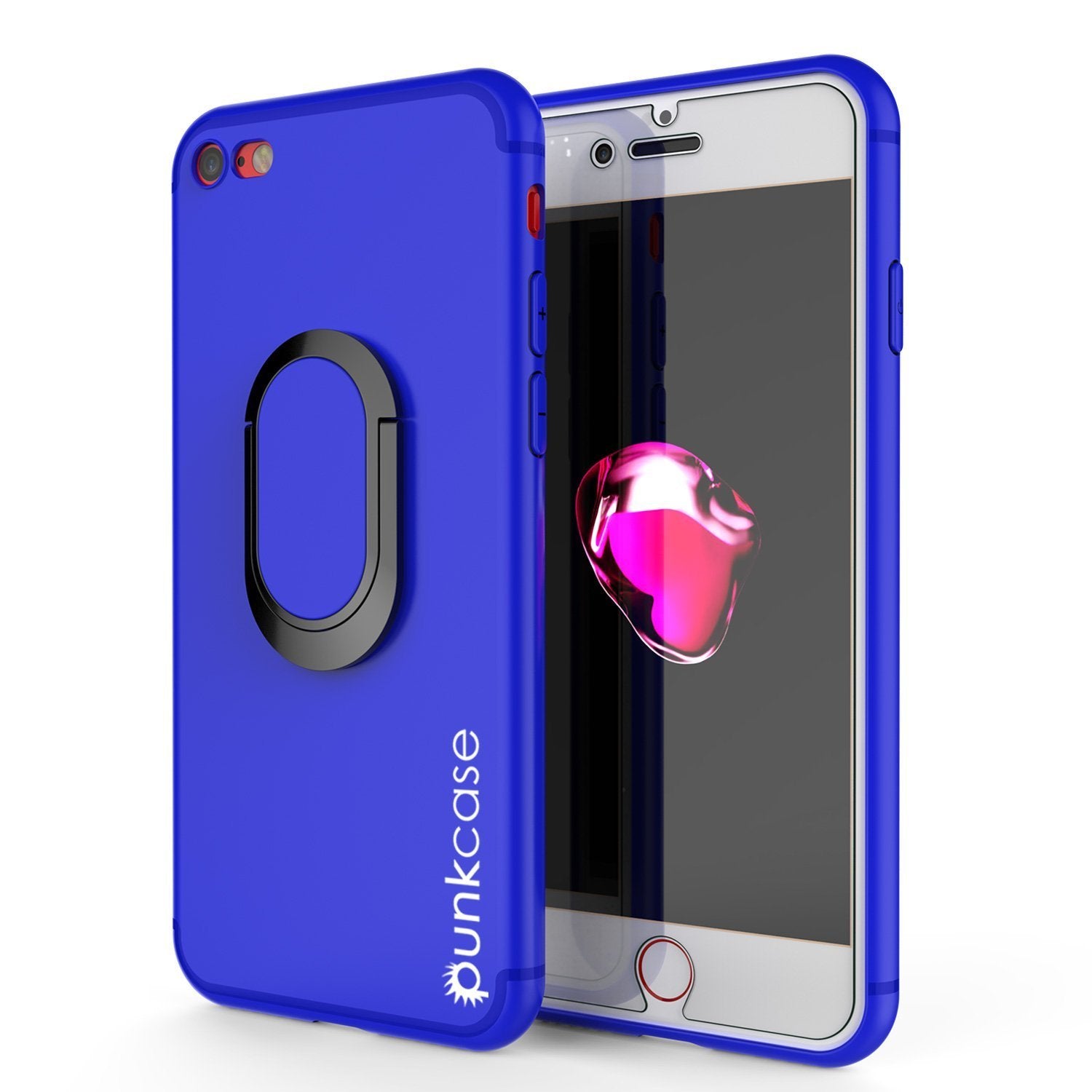 iPhone 8 Case, Punkcase Magnetix Protective TPU Cover W/ Kickstand, PLUS Tempered Glass Screen Protector [Blue] - PunkCase NZ