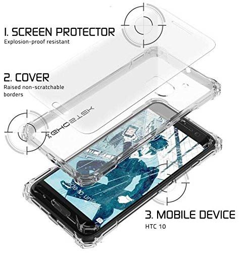 HTC 10 Case, Ghostek® Covert Clear Series Premium Slim Hybrid | w/Screen Protector | Ultra Fit - PunkCase NZ