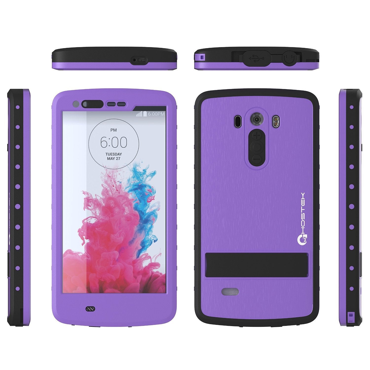 LG G3 Waterproof Case, Ghostek Atomic PURPLE W/ Attached Screen Protector  Slim Fitted  LG G3 - PunkCase NZ