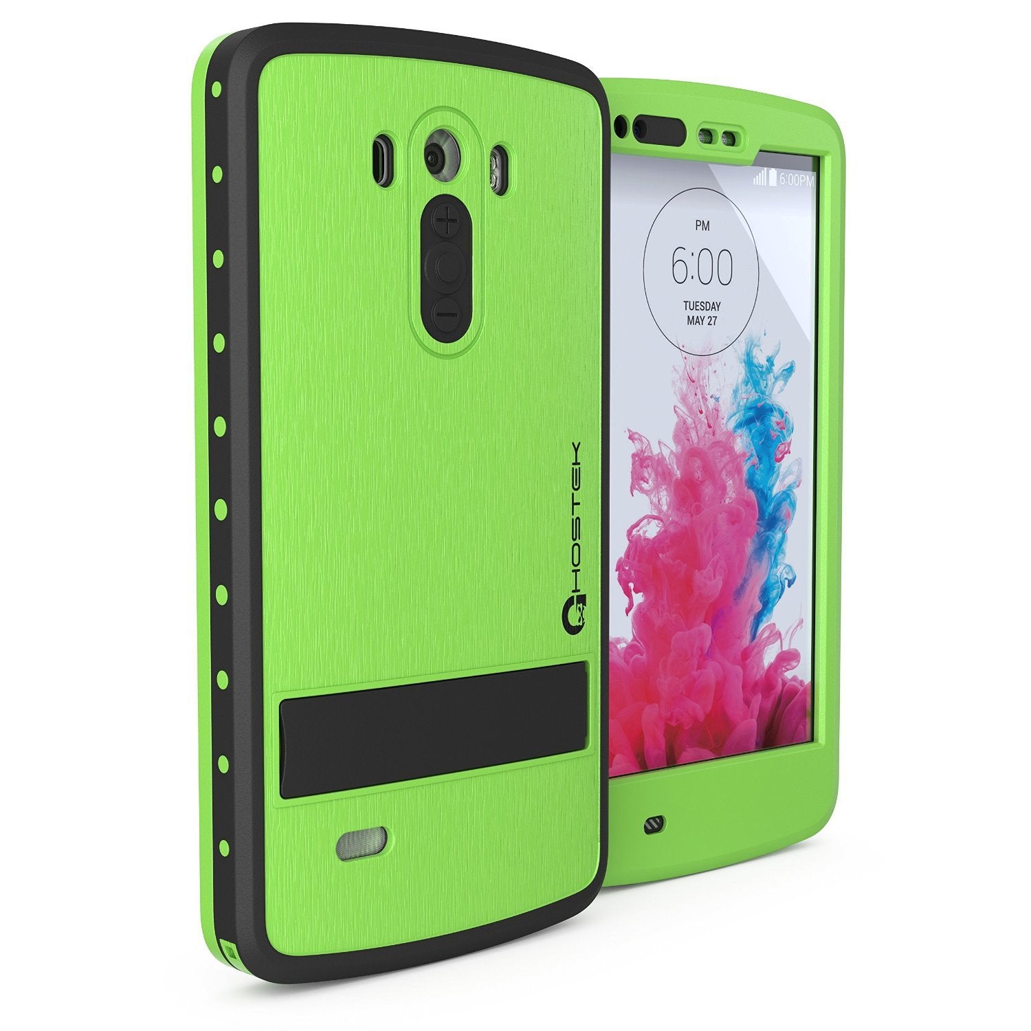 LG G3 Waterproof Case, Ghostek Atomic Green W/ Attached Screen Protector Slim Fitted - PunkCase NZ