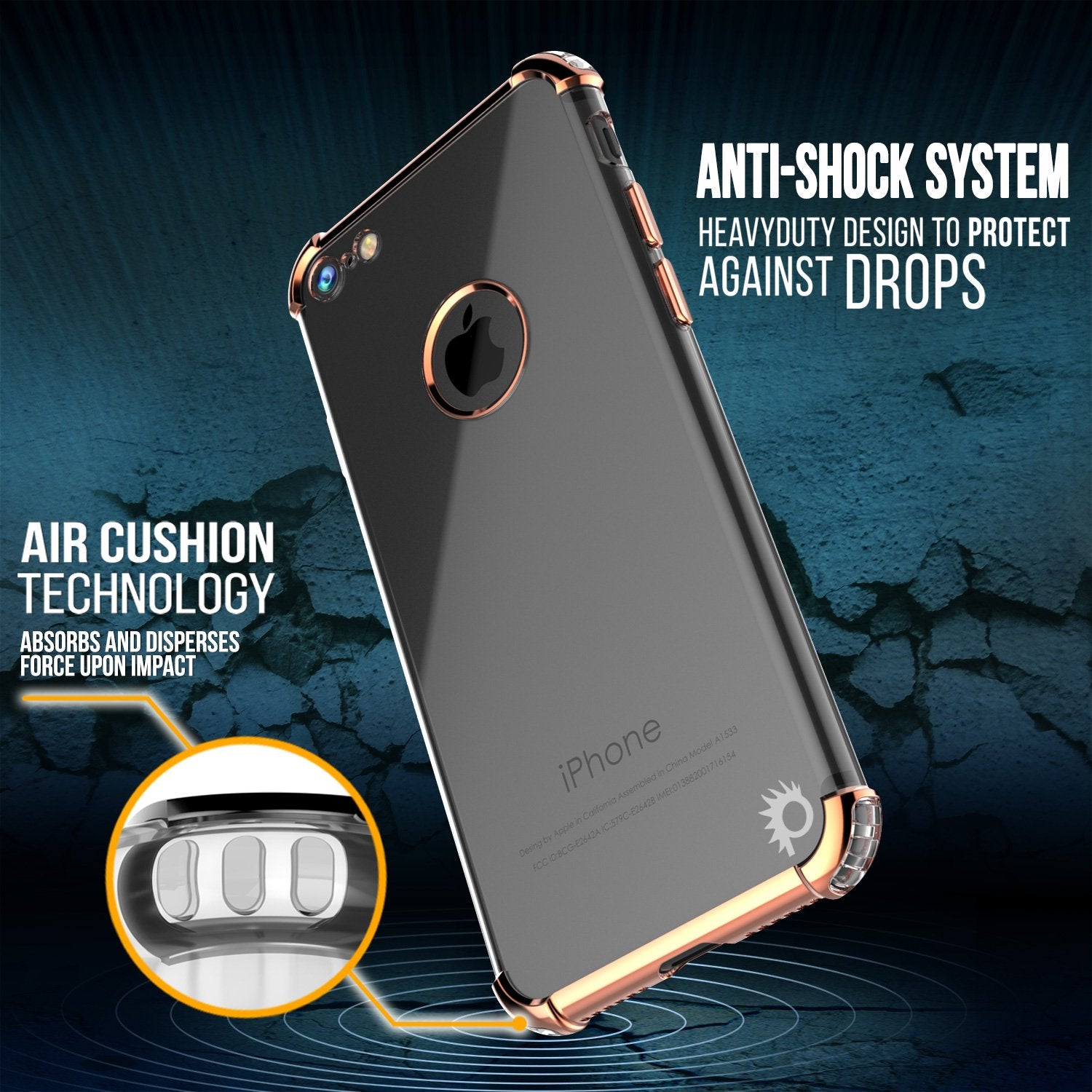 iPhone 8 Case, Punkcase [BLAZE SERIES] Protective Cover W/ PunkShield Screen Protector [Shockproof] [Slim Fit] for Apple iPhone [RoseGold] - PunkCase NZ