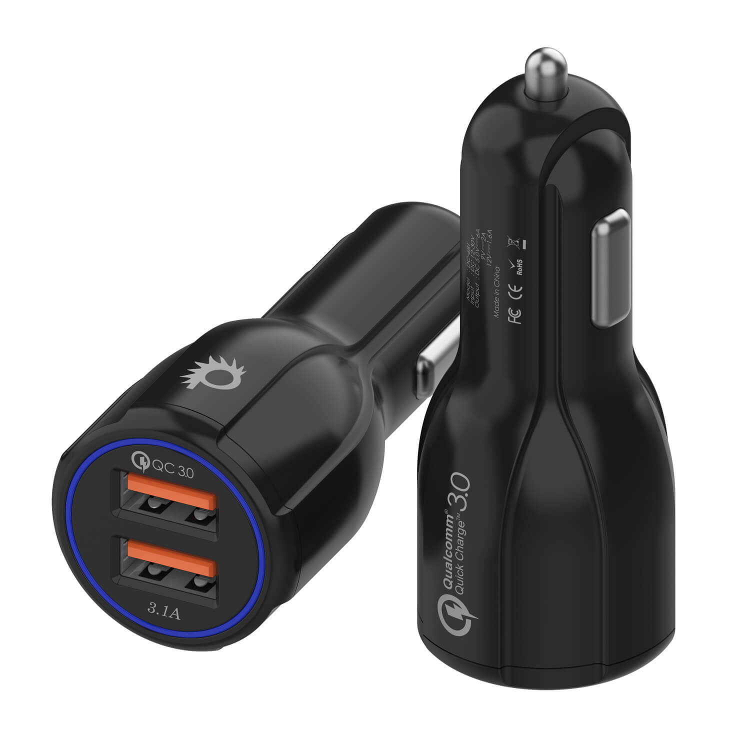 Ghostek® NRGcharge QuickCharge 2.0 Rapid High-speed Fast Wall Car Black Charger w/ Micro USB Cable - PunkCase NZ