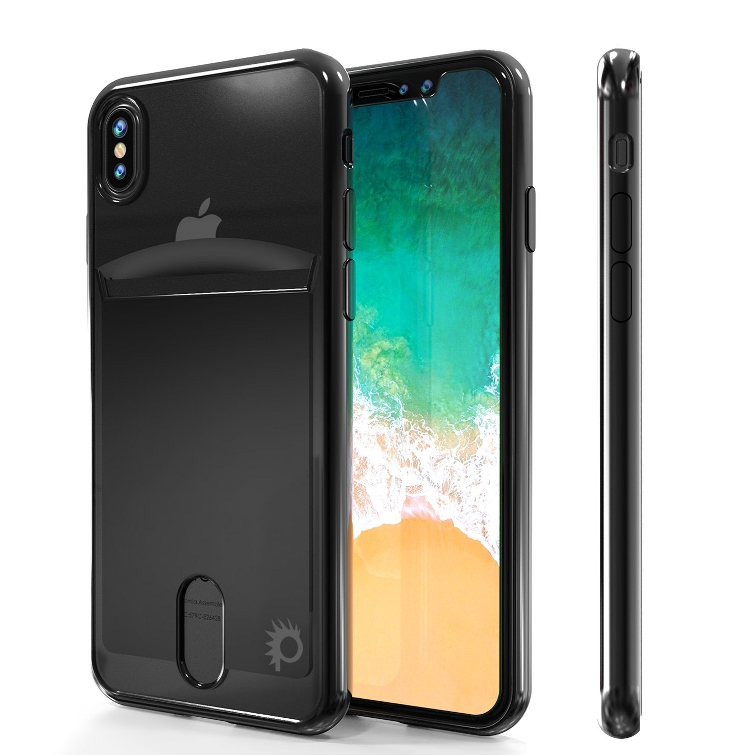 iPhone X Case, PUNKcase [LUCID Series] Slim Fit Protective Dual Layer Armor Cover [Black]