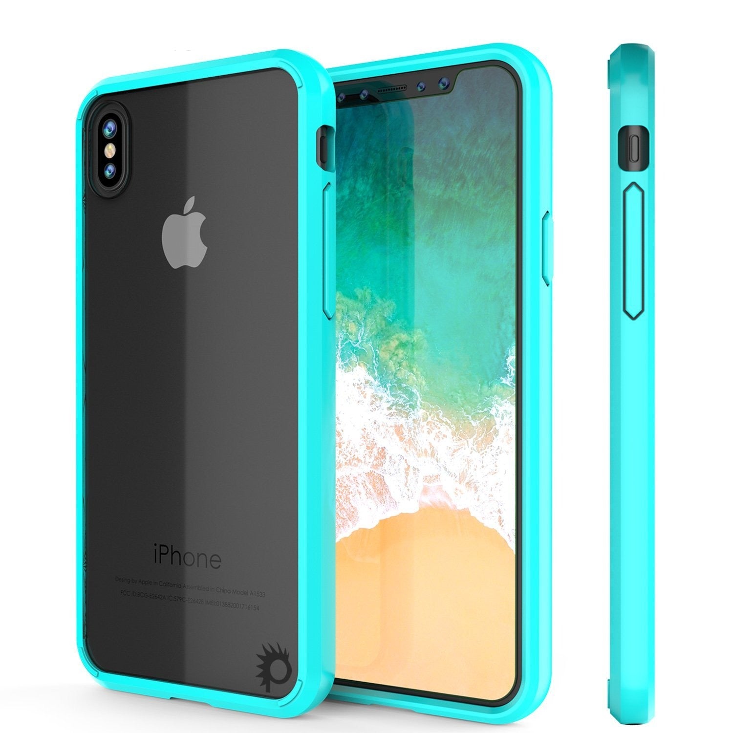 iPhone X Case, PUNKcase [LUCID 2.0 Series] [Slim Fit] Armor Cover W/Integrated Anti-Shock System [Teal]