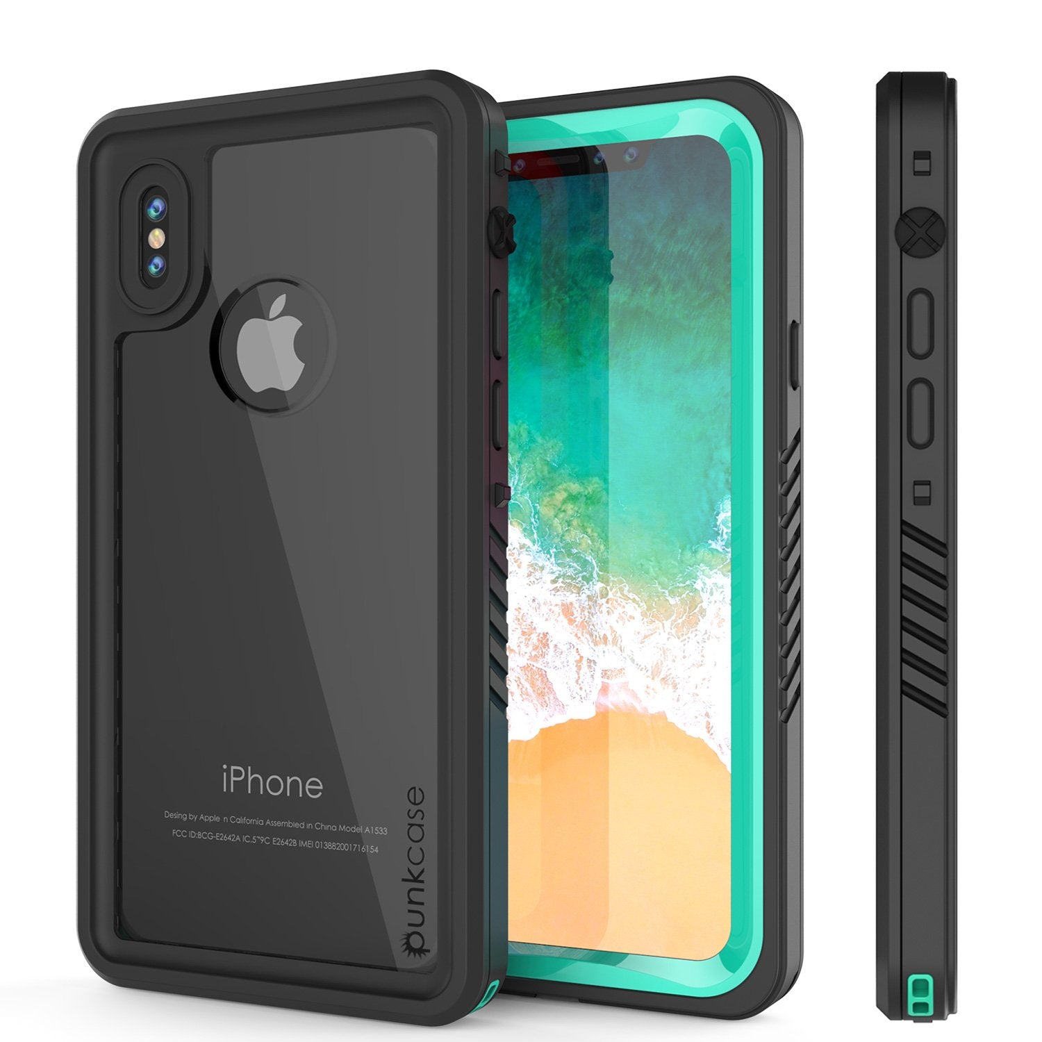 iPhone X Case, Punkcase [Extreme Series] [Slim Fit] [IP68 Certified] [Teal]