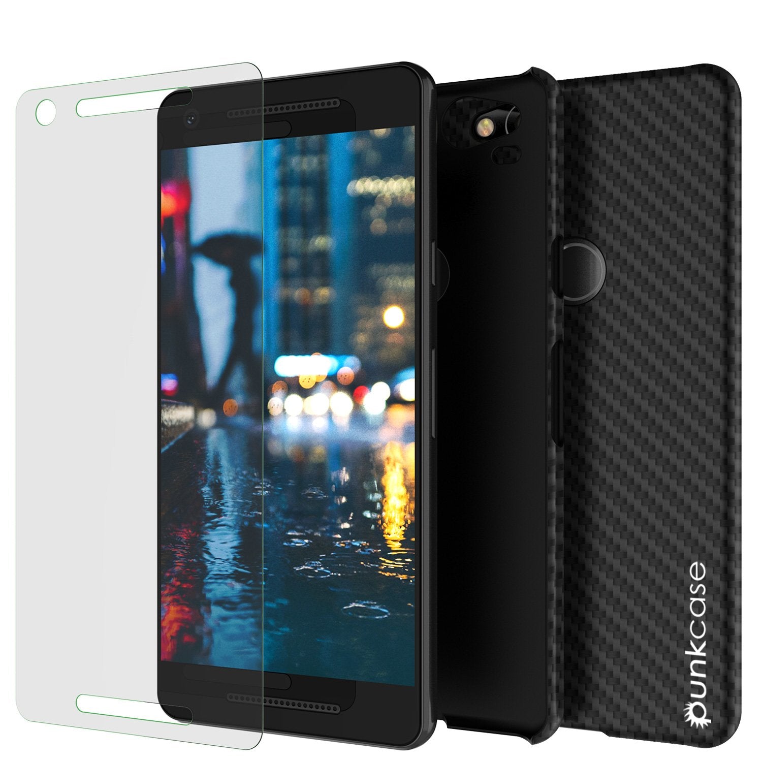 Google Pixel 2 CarbonShield Heavy Duty & Ultra Thin 2  Leather Cover - PunkCase NZ