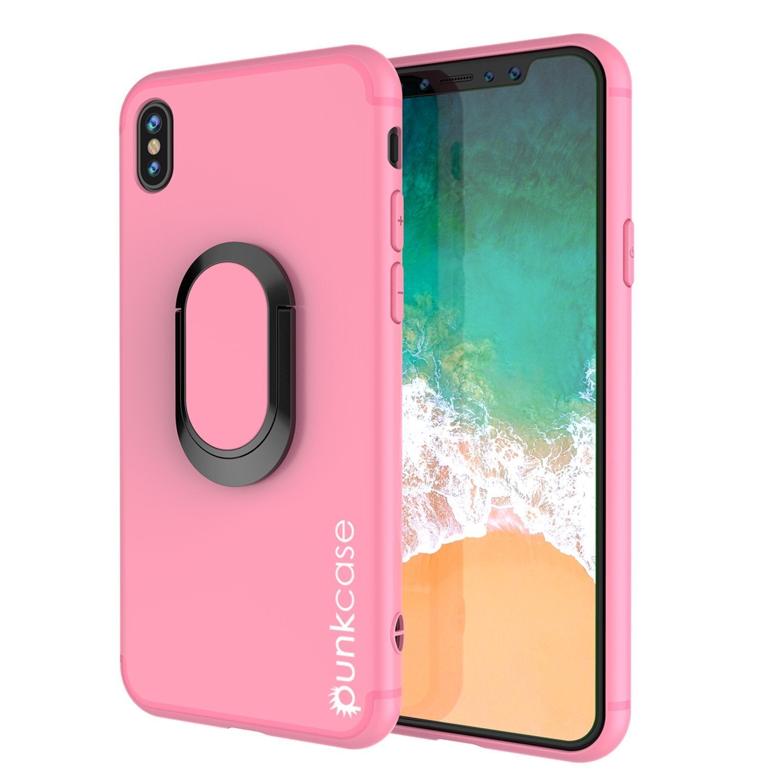 iPhone X Case, Punkcase Magnetix Protective TPU Cover W/ Kickstand, Tempered Glass Screen Protector [Pink] - PunkCase NZ