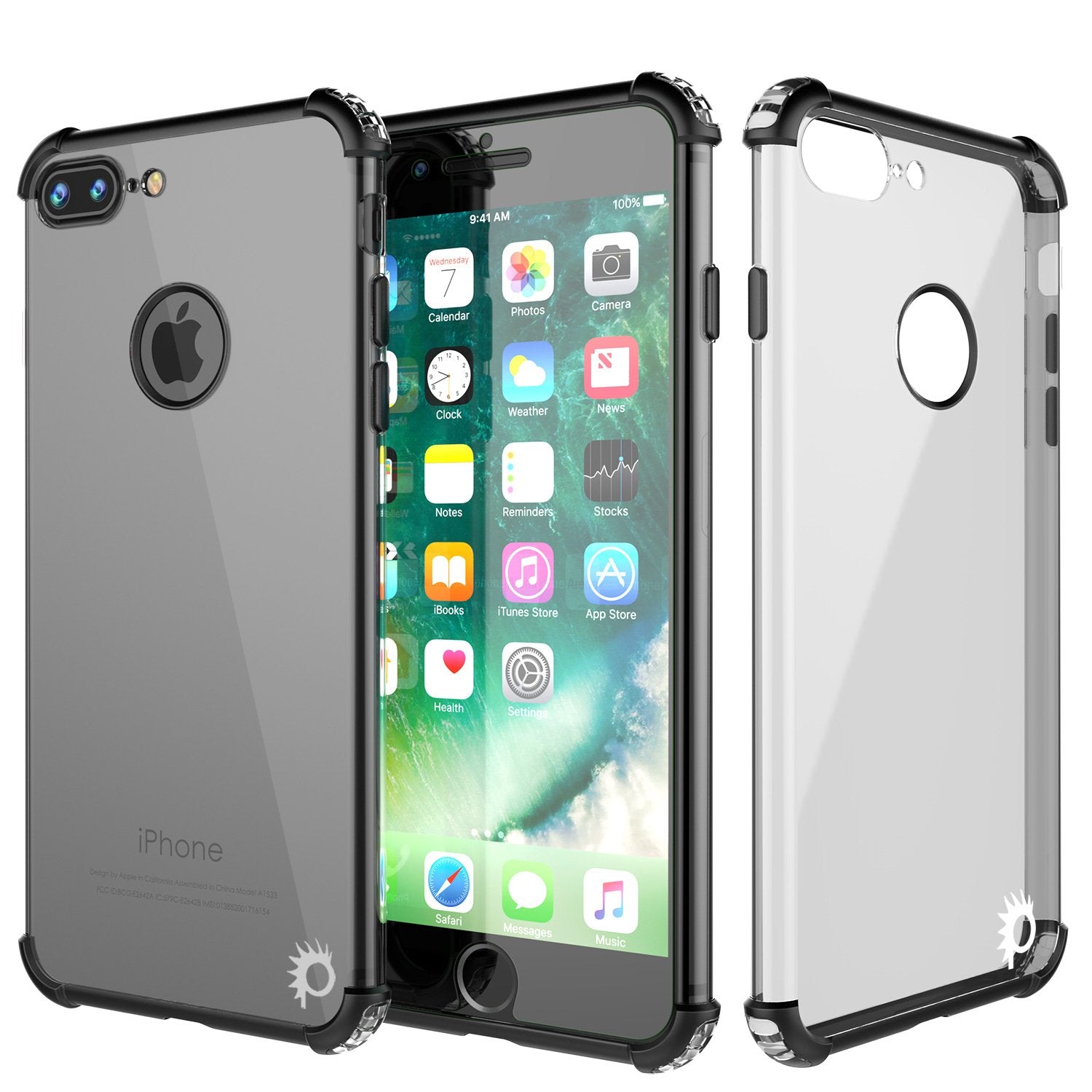 iPhone 8 PLUS Case, Punkcase [BLAZE SERIES] Protective Cover W/ PunkShield Screen Protector [Shockproof] [Slim Fit] for Apple iPhone 7/8/6/6s PLUS [Black] - PunkCase NZ