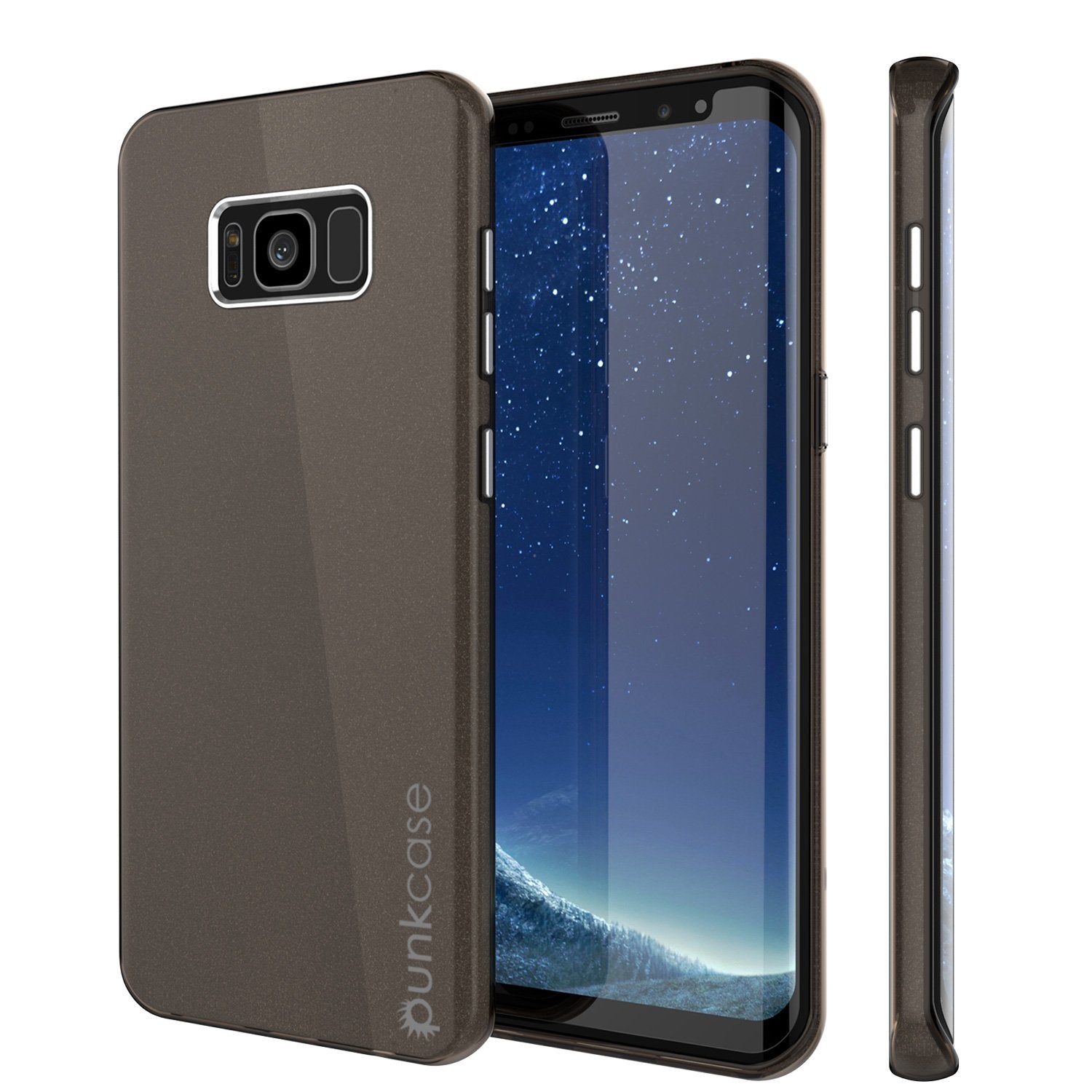 Galaxy S8 Case, Punkcase Galactic 2.0 Series Ultra Slim Protective Armor TPU Cover w/ PunkShield Screen Protector | Lifetime Exchange Warranty | Designed for Samsung Galaxy S8 [Black/grey]