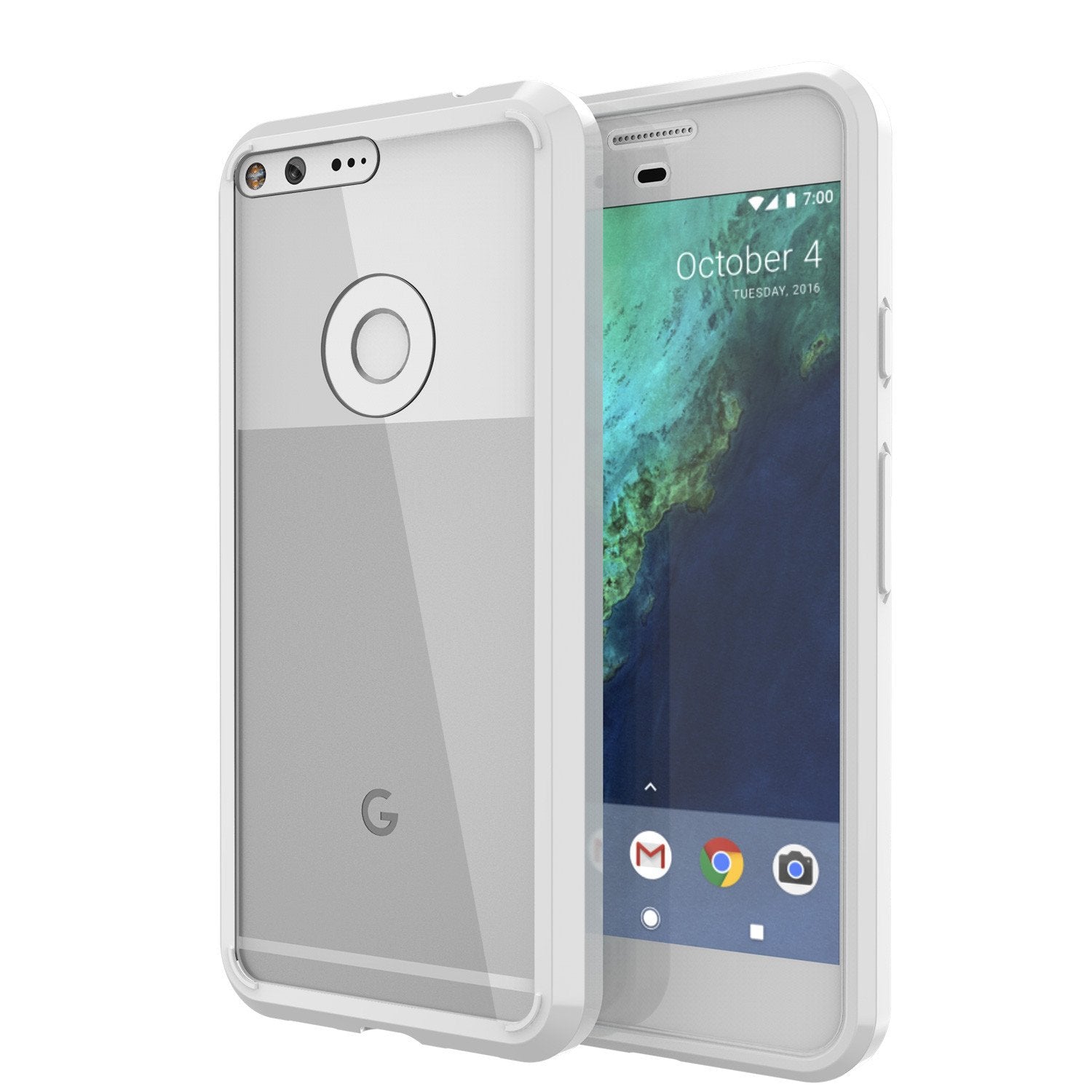 Google Pixel XL Case Punkcase® LUCID 2.0 White Series w/ PUNK SHIELD Glass Screen Protector | Ultra Fit