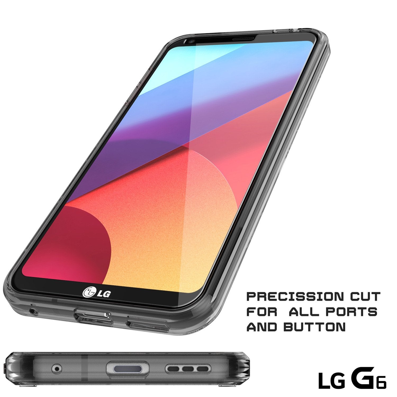 LG G6 Case Punkcase® LUCID 2.0 Crystal Black Series w/ PUNK SHIELD Screen Protector | Ultra Fit - PunkCase NZ