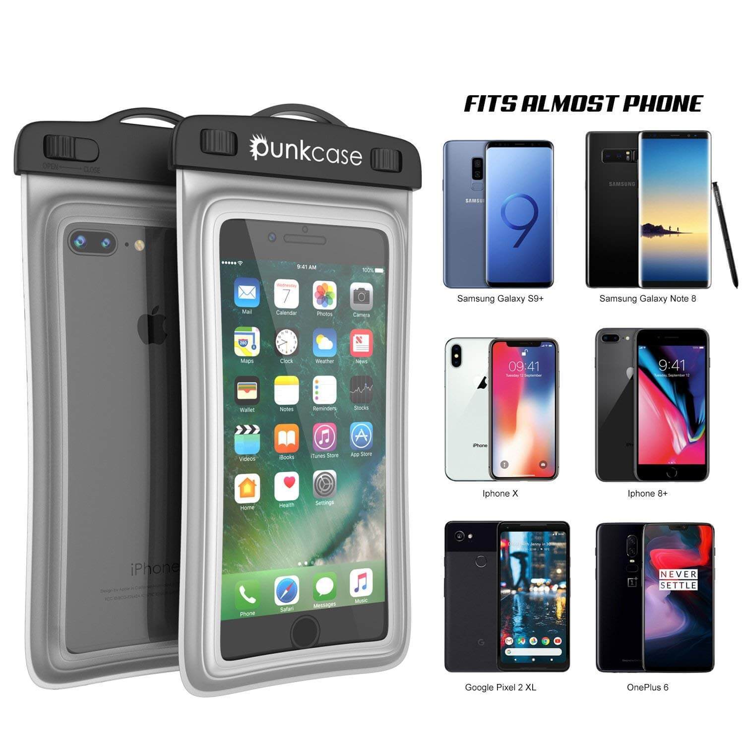 Waterproof Phone Pouch, PunkBag Universal Floating Dry Case Bag for most Cell Phones [Clear] - PunkCase NZ