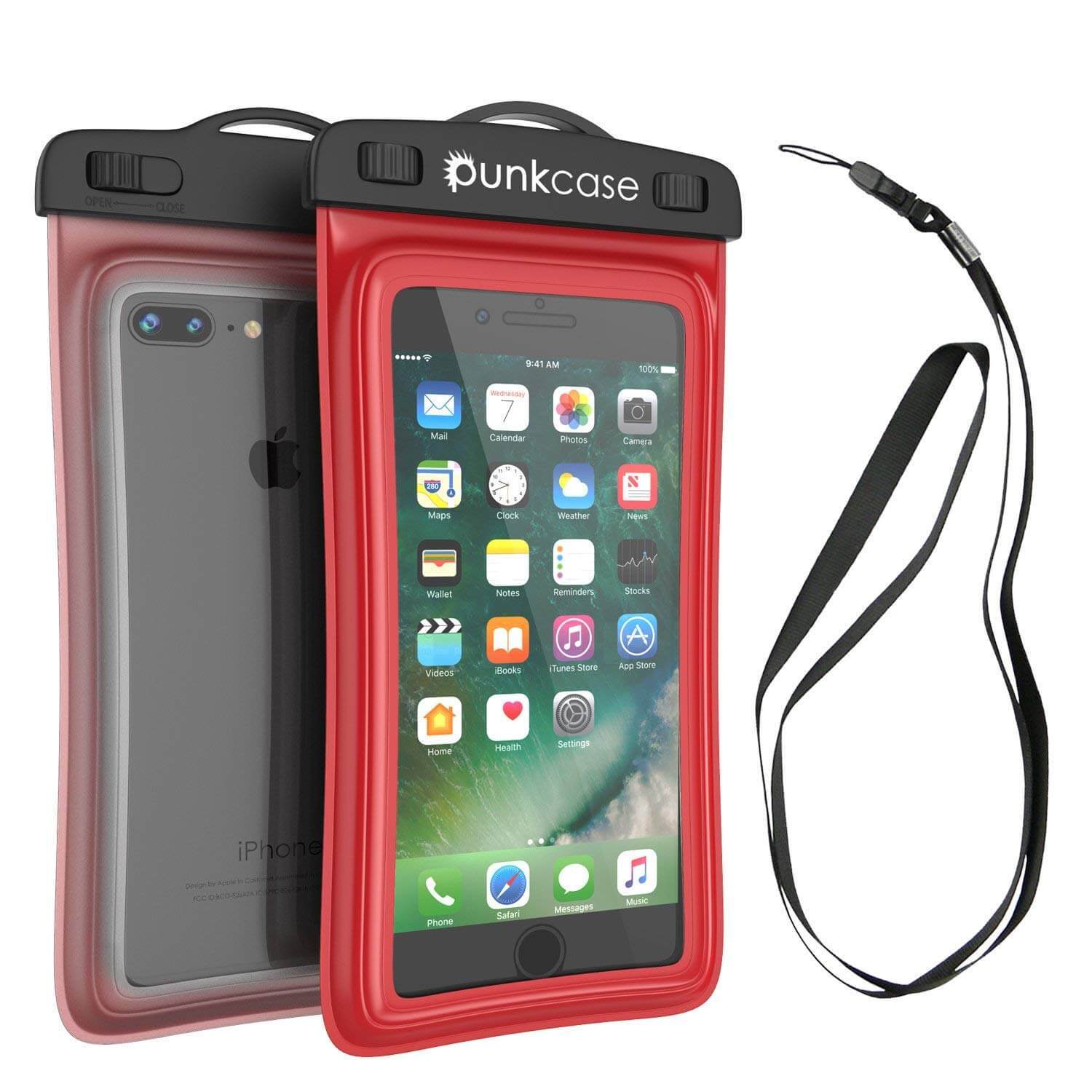 Waterproof Phone Pouch, PunkBag Universal Floating Dry Case Bag for most Cell Phones [Red] - PunkCase NZ