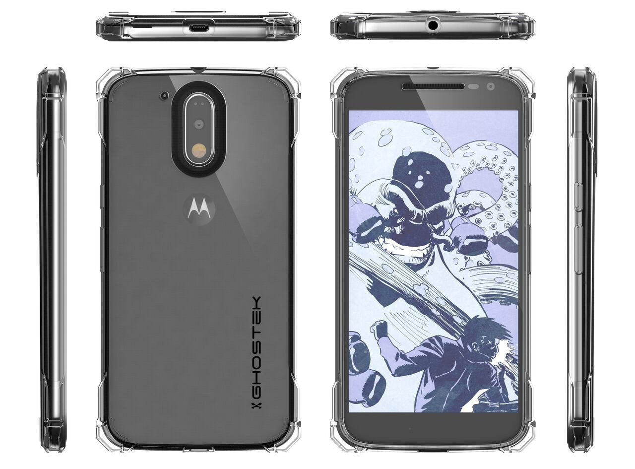 Moto G4+ Plus Case, Ghostek Covert Clear Series | Clear TPU | Explosion-Proof Screen Protector - PunkCase NZ
