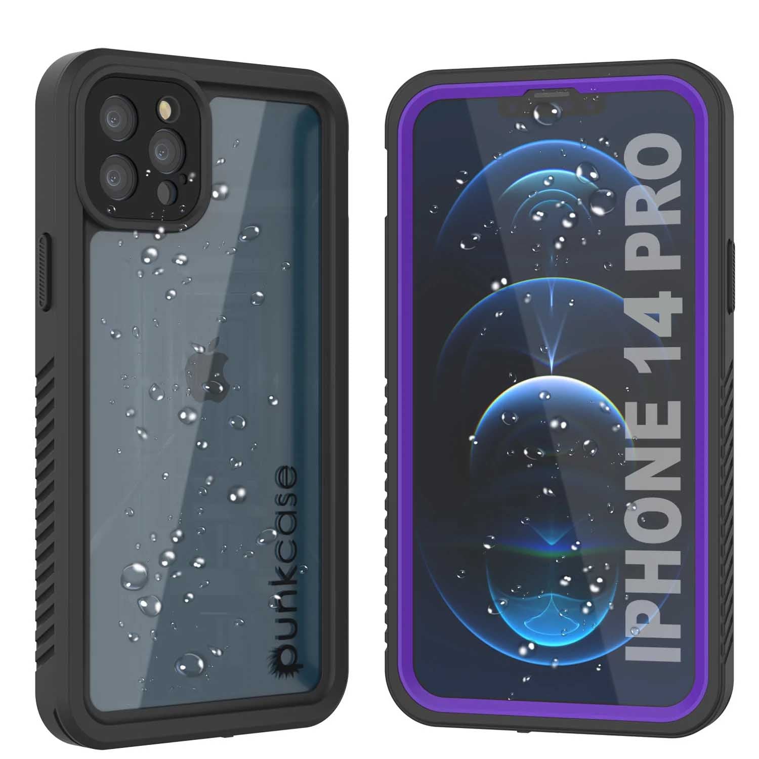 iPhone 14 Pro Waterproof Case, Punkcase [Extreme Series] Armor Cover W/ Built In Screen Protector [Pink]