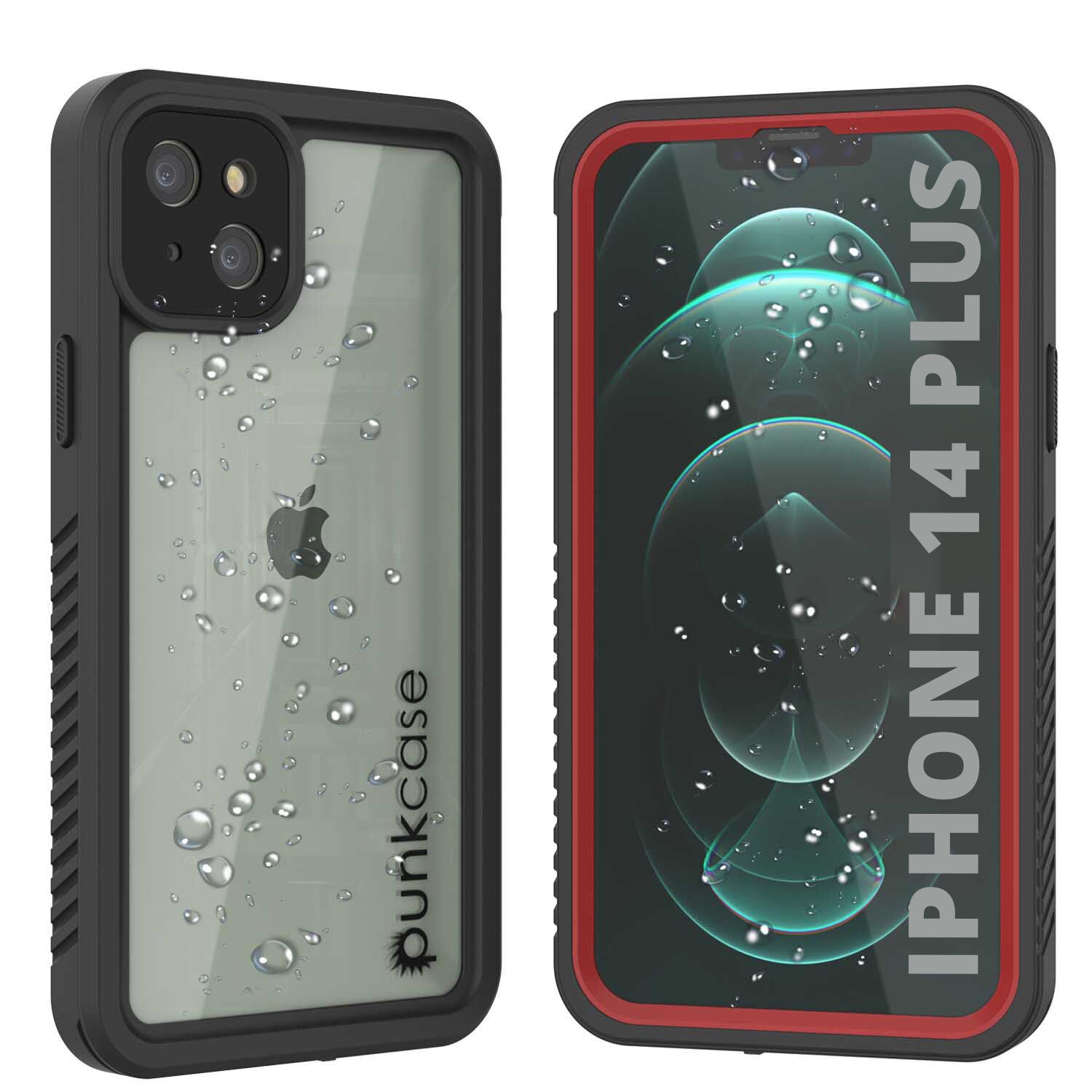 iPhone 14 Plus Waterproof Case, Punkcase [Extreme Series] Armor Cover W/ Built In Screen Protector [Black]