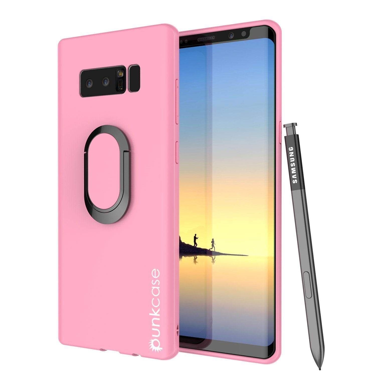 Galaxy Note 8 Case, Punkcase Magnetix Protective TPU Cover W/ Kickstand, Screen Protector [Black]