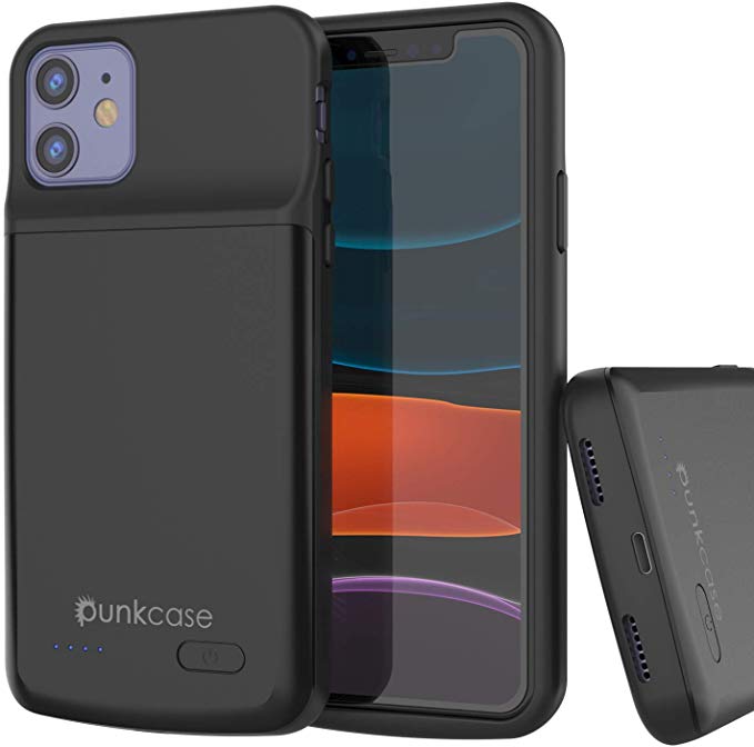 iPhone 11 Battery Case, PunkJuice 5000mAH Fast Charging Power Bank W/ Screen Protector | [Gold]