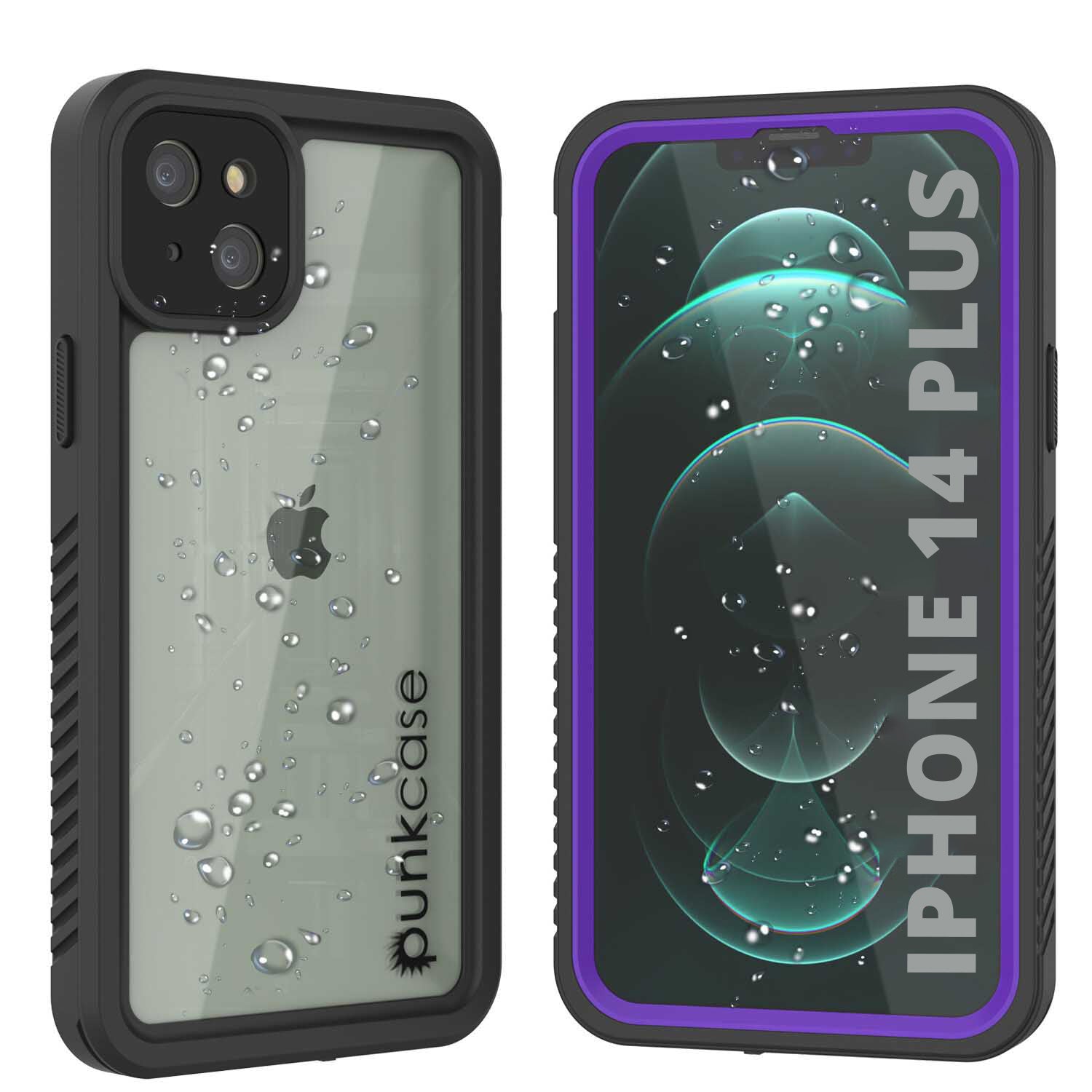 iPhone 14 Plus Waterproof Case, Punkcase [Extreme Series] Armor Cover W/ Built In Screen Protector [Black]