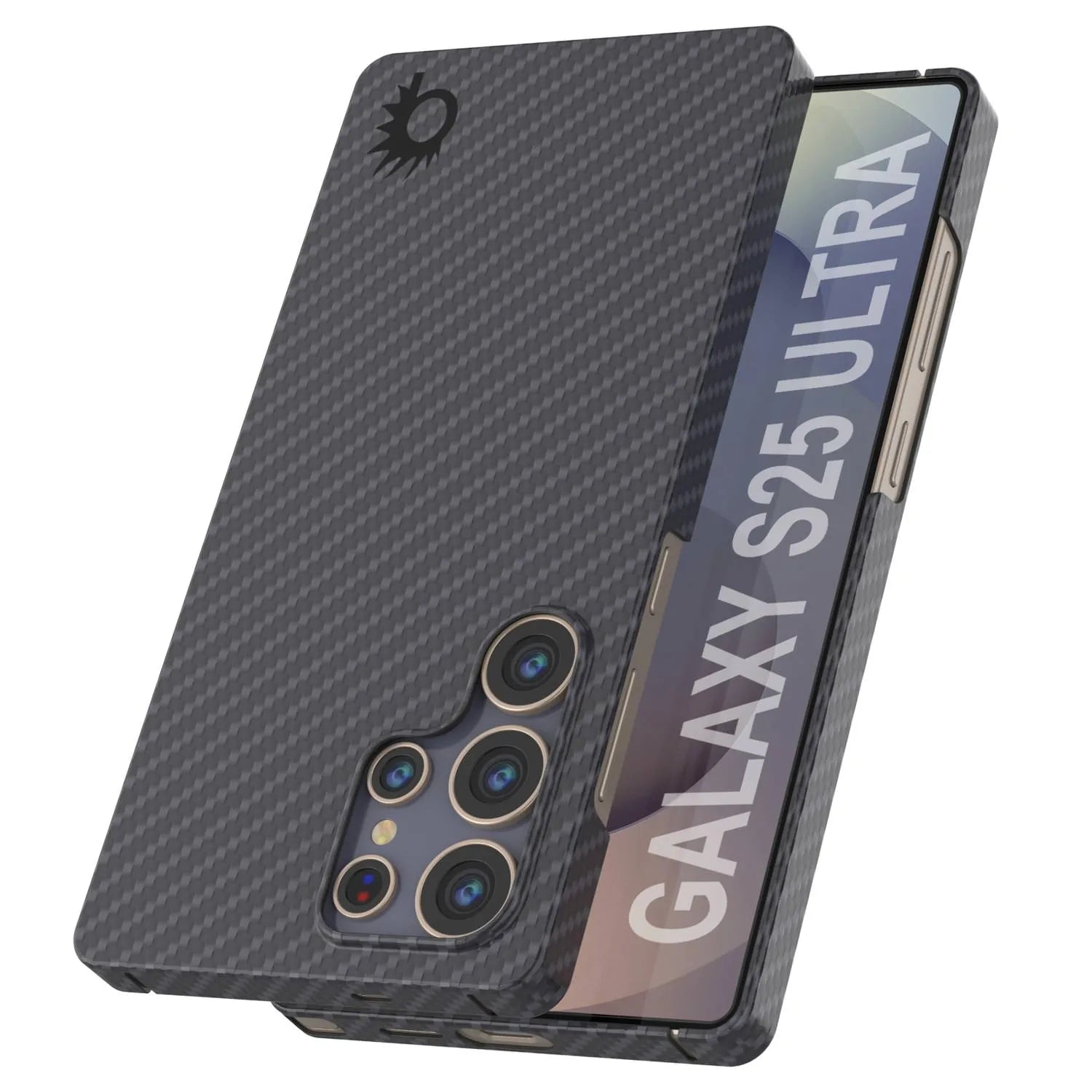 Punkcase Galaxy S25 Ultra Carbon Fiber Case [AramidShield Series] Ultra Slim & Light Kevlar [Red]