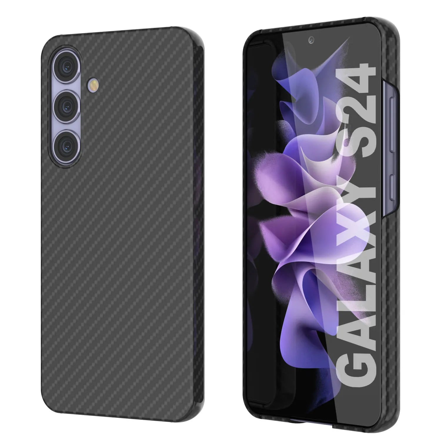 Galaxy S24 Case, Punkcase CarbonShield, Heavy Duty & Ultra Thin Cover [shockproof][non slip] [Purple]