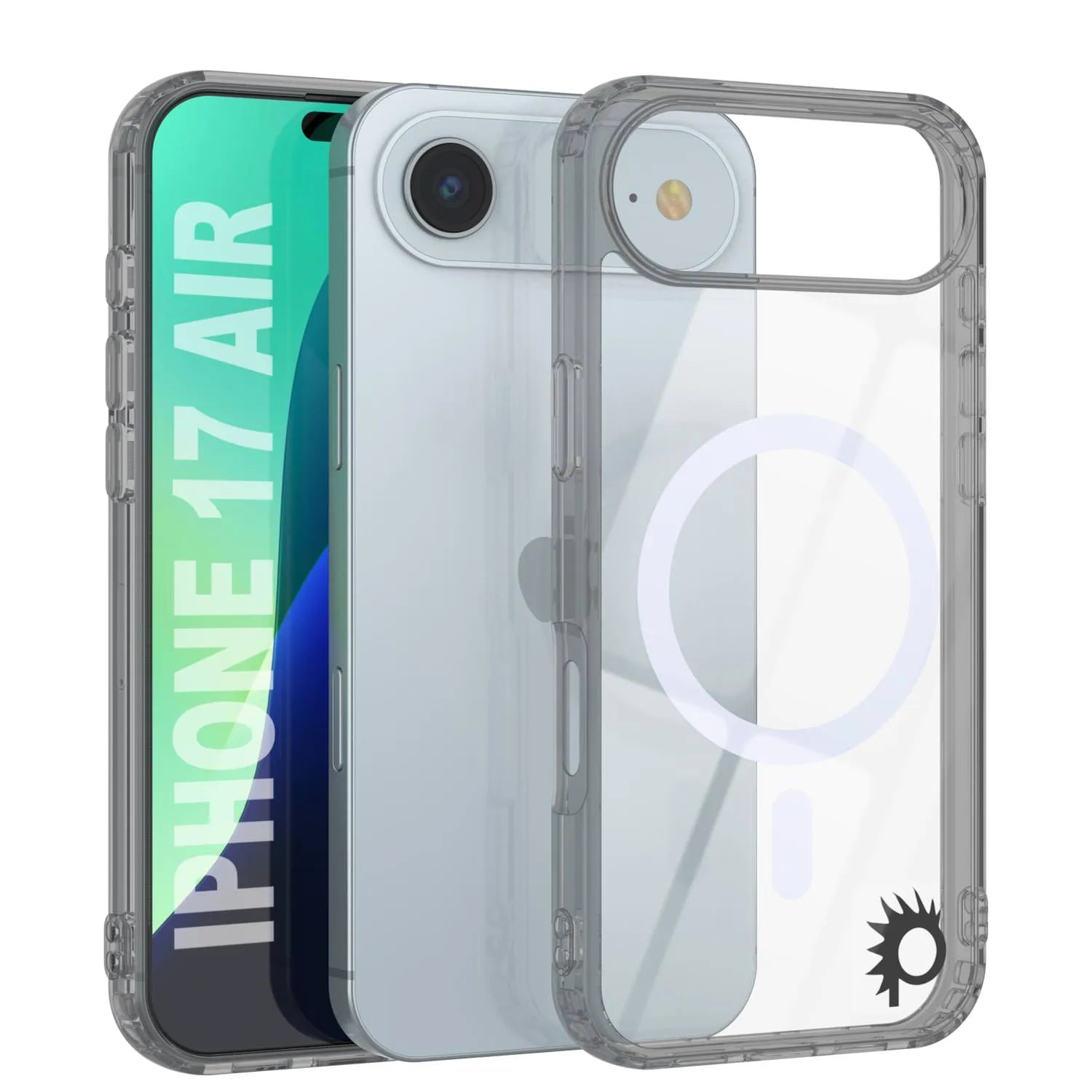 Punkcase iPhone 17 Air Magnetic Wireless Charging Case [ClearMag Series][Silver]