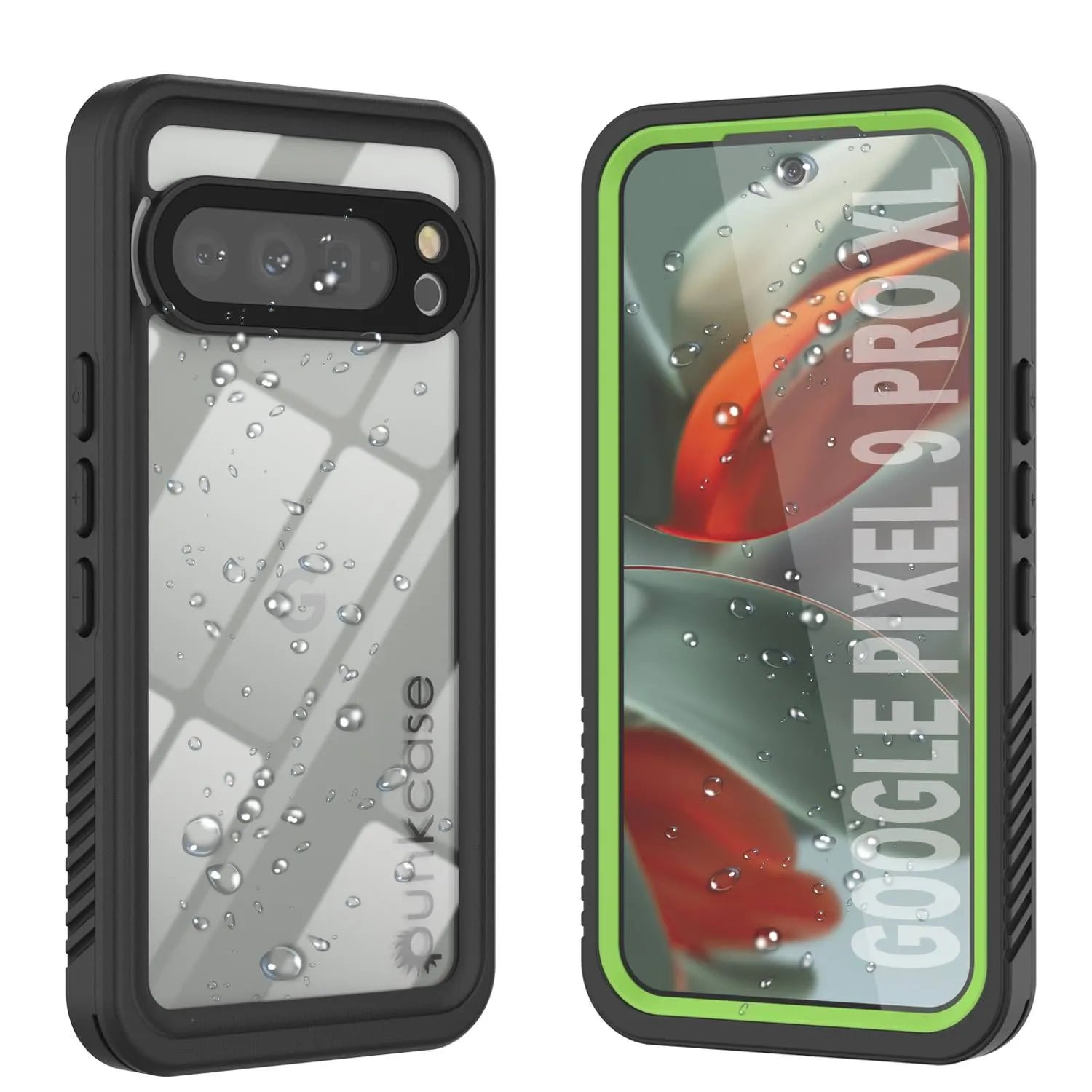 Google Pixel 9 Pro XL Waterproof Case, Punkcase [Extreme Series] Armor Cover W/ Built In Screen Protector [Light Green]