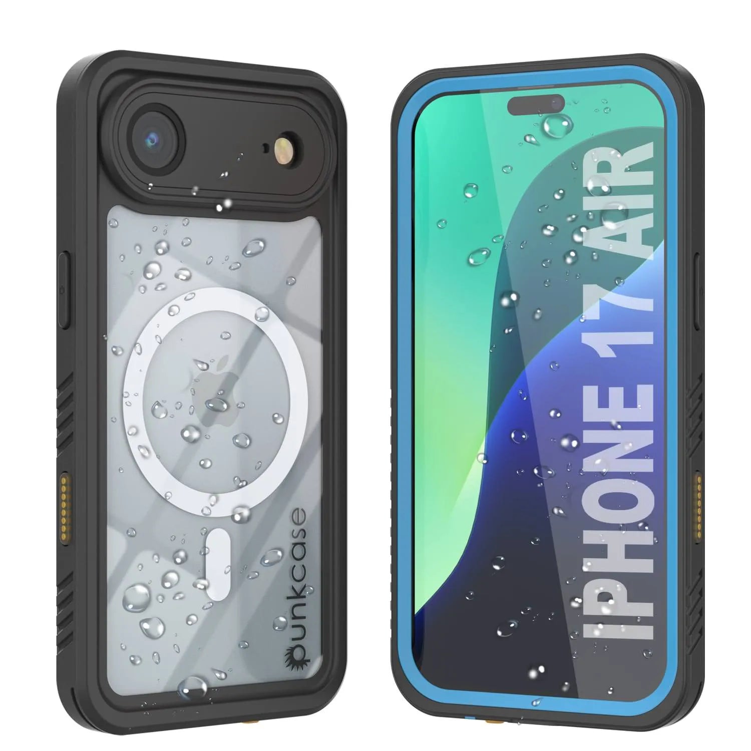 iPhone 17 Air Waterproof Case, Punkcase [Extreme Series] Armor Cover W/ Built In Screen Protector [Navy Blue]