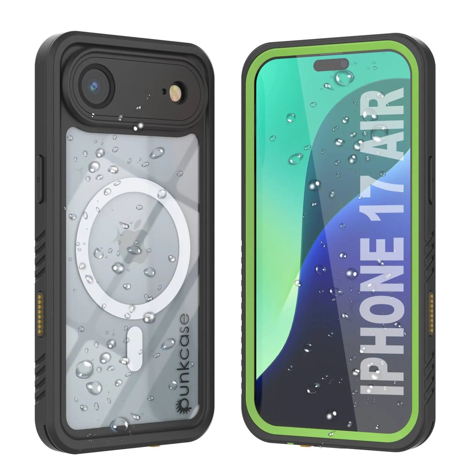 iPhone 17 Air Waterproof Case, Punkcase [Extreme Series] Armor Cover W/ Built In Screen Protector [Light Green]