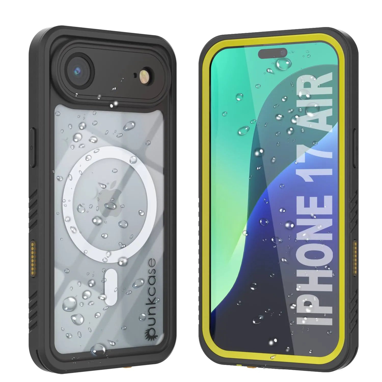 iPhone 17 Air Waterproof Case, Punkcase [Extreme Series] Armor Cover W/ Built In Screen Protector [Yellow]