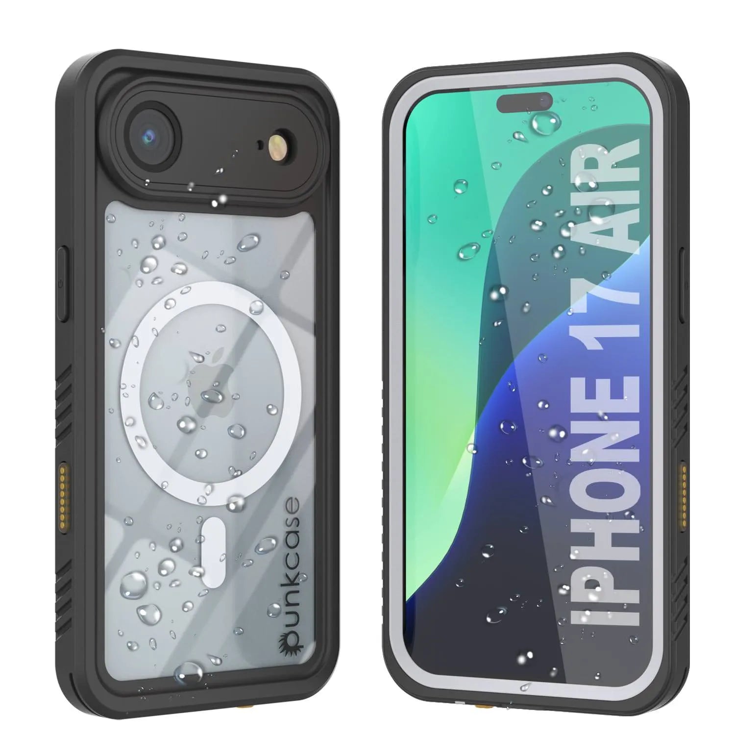 iPhone 17 Air Waterproof Case, Punkcase [Extreme Series] Armor Cover W/ Built In Screen Protector [White]