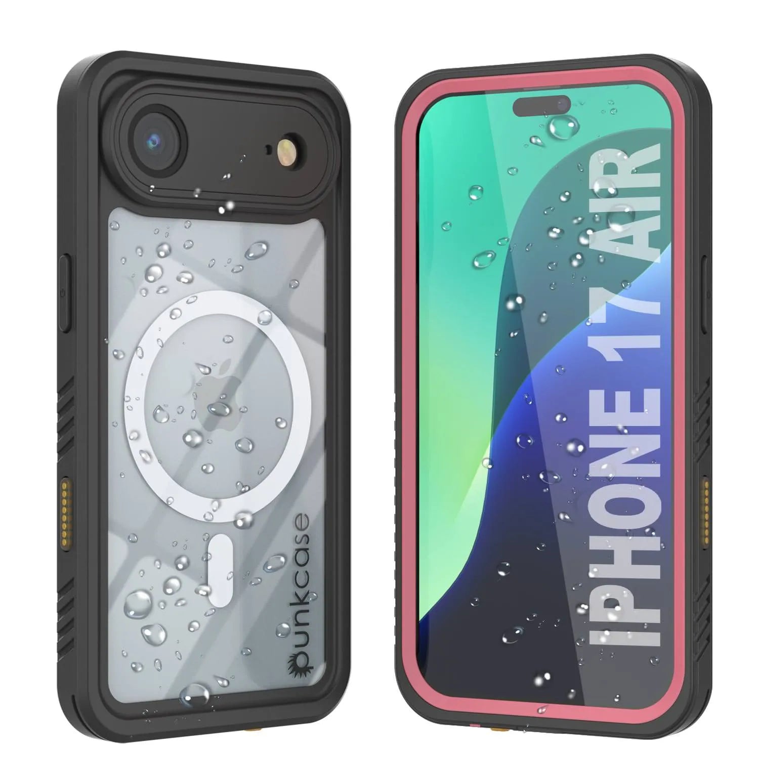 iPhone 17 Air Waterproof Case, Punkcase [Extreme Series] Armor Cover W/ Built In Screen Protector [Pink]