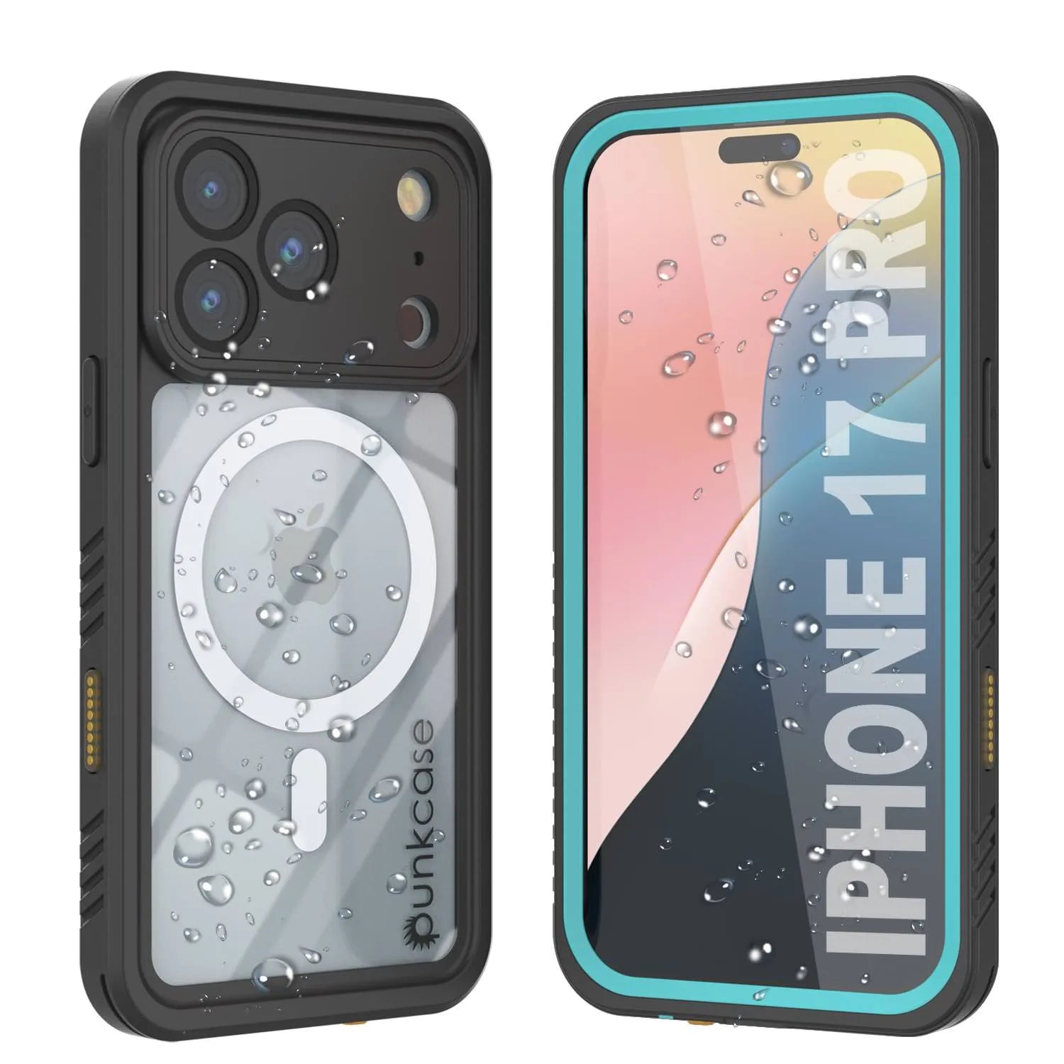 iPhone 17 Pro Waterproof Case, Punkcase [Extreme Series] Armor Cover W/ Built In Screen Protector [Teal]