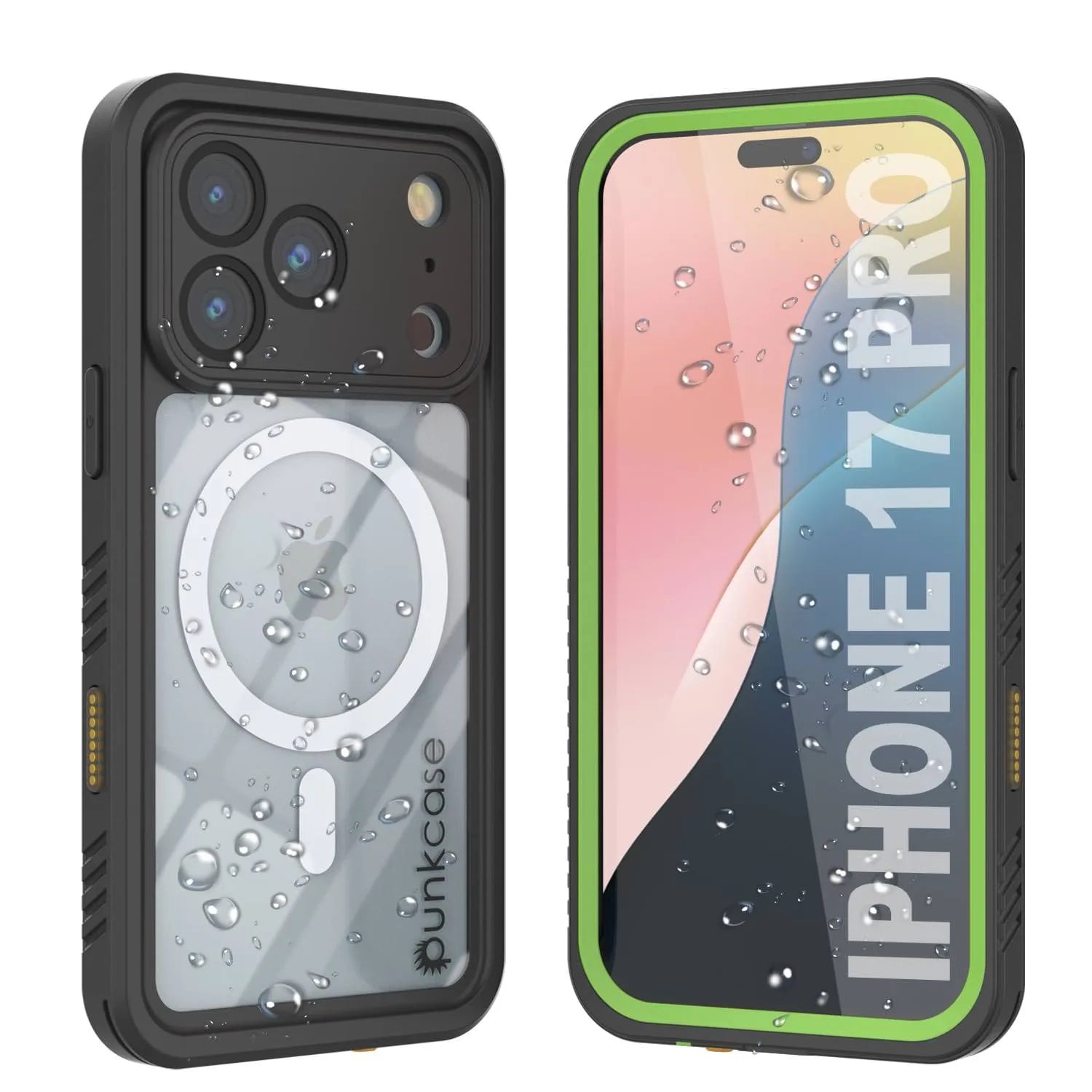 iPhone 17 Pro Waterproof Case, Punkcase [Extreme Mag Series] Armor Cover W/ Built In Screen Protector [Green]