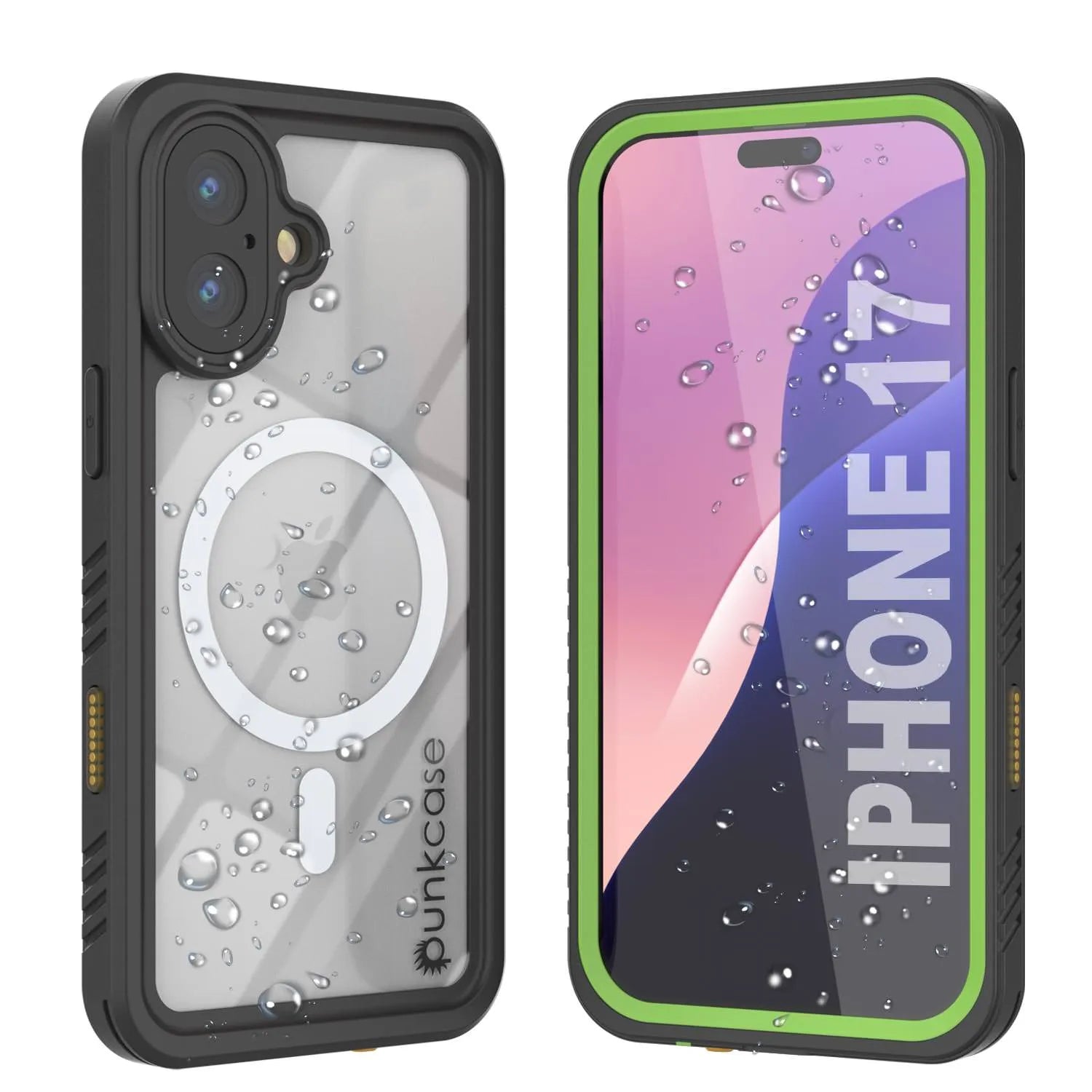 iPhone 17 Waterproof Case, Punkcase [Extreme Series] Armor Cover W/ Built In Screen Protector [Light Green]