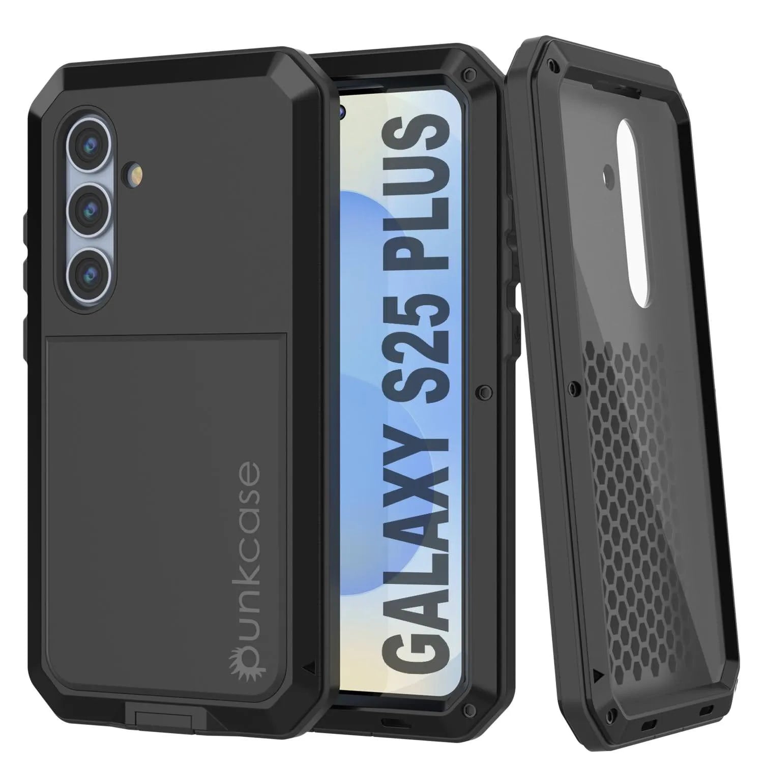 Galaxy S25 Plus Metal Case, Heavy Duty Military Grade Armor Cover [shock proof] Full Body Hard [Silver]
