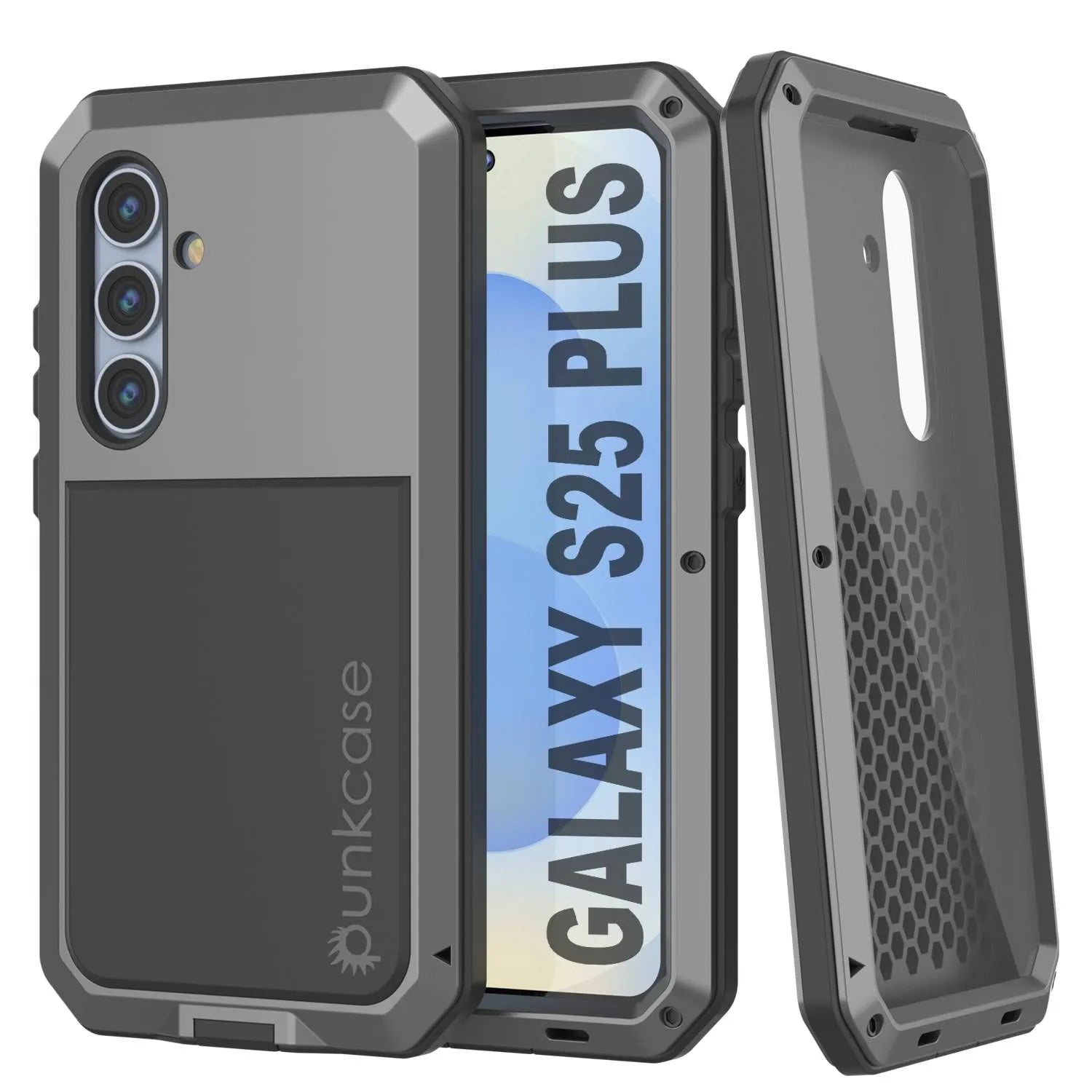 Galaxy S25 Plus Metal Case, Heavy Duty Military Grade Armor Cover [shock proof] Full Body Hard [Blue]