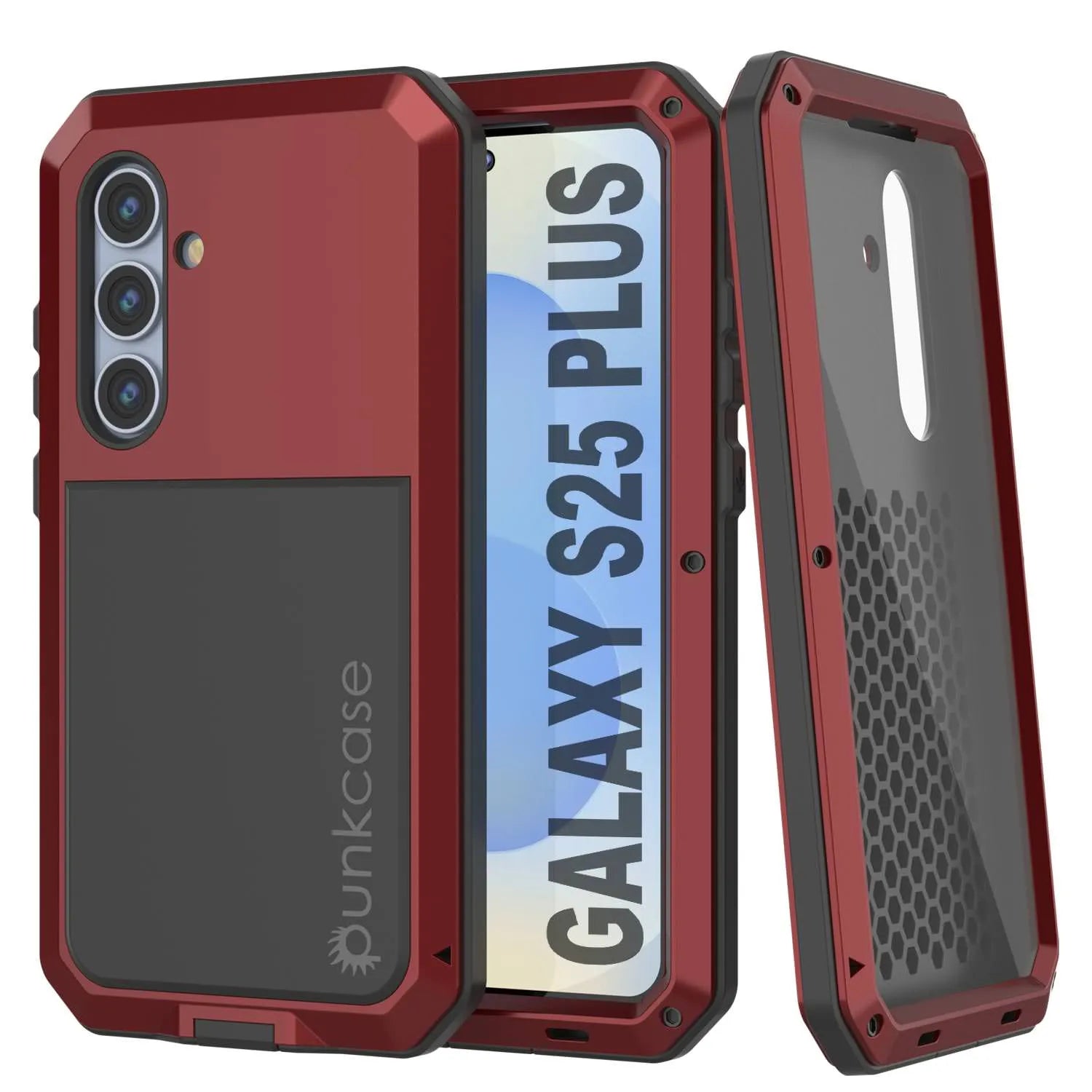 Galaxy S25 Plus Metal Case, Heavy Duty Military Grade Armor Cover [shock proof] Full Body Hard [Purple]