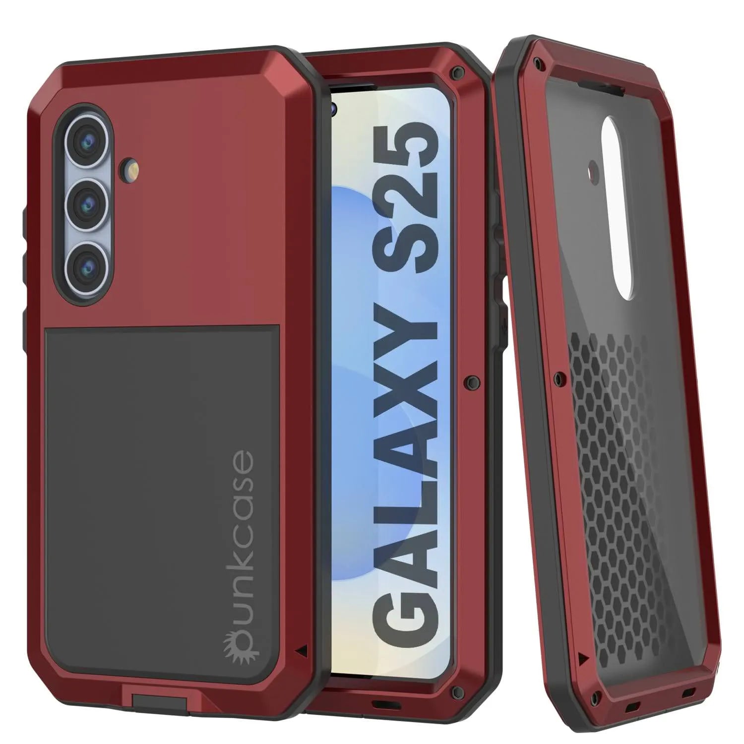 Galaxy S25 Metal Case, Heavy Duty Military Grade Armor Cover [shock proof] Full Body Hard [Yellow]