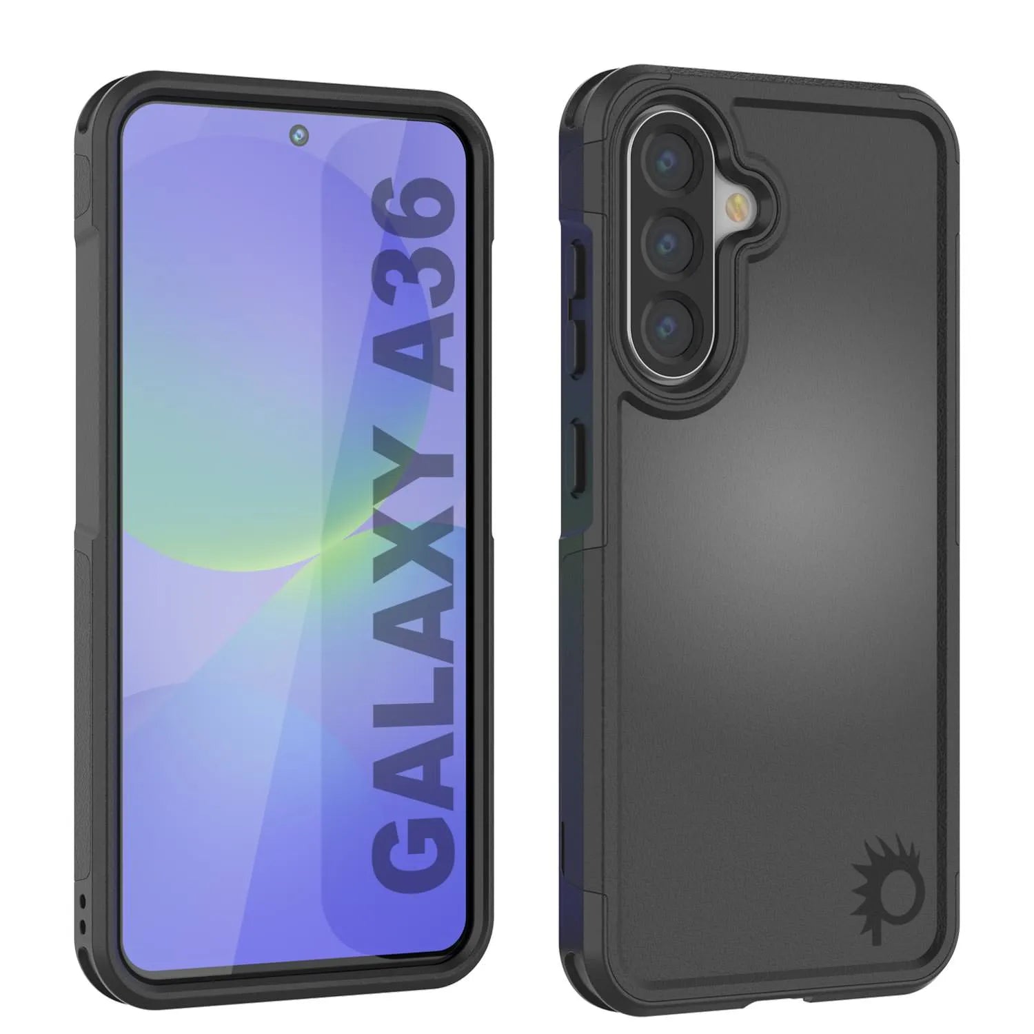 PunkCase Galaxy A36 Case, [Spartan 2.0 Series] Clear Rugged Heavy Duty Cover [Light Blue]