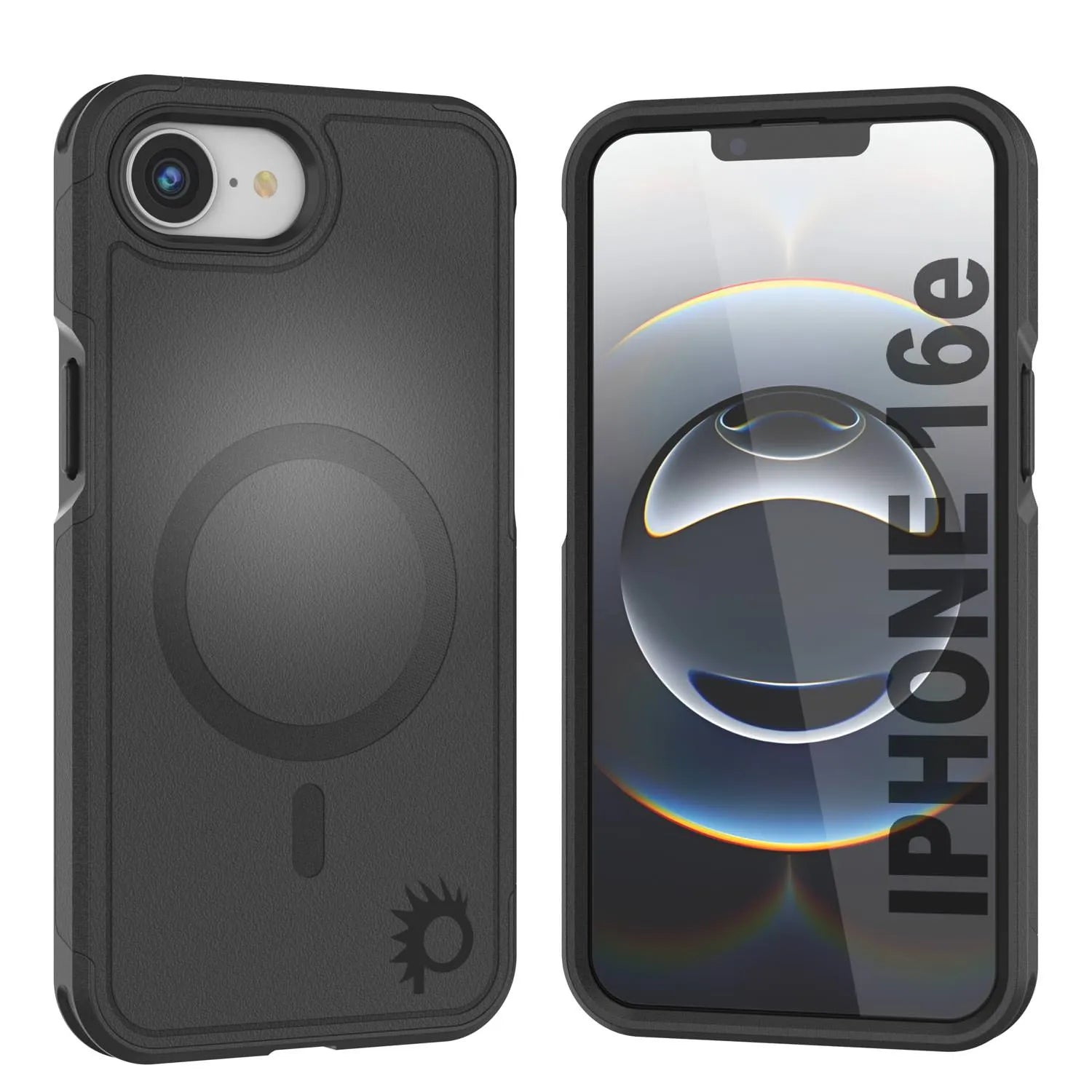 PunkCase iPhone 16e Case, [Spartan 2.0 Series] Clear Rugged Heavy Duty Cover W/Built in Screen Protector [purple]