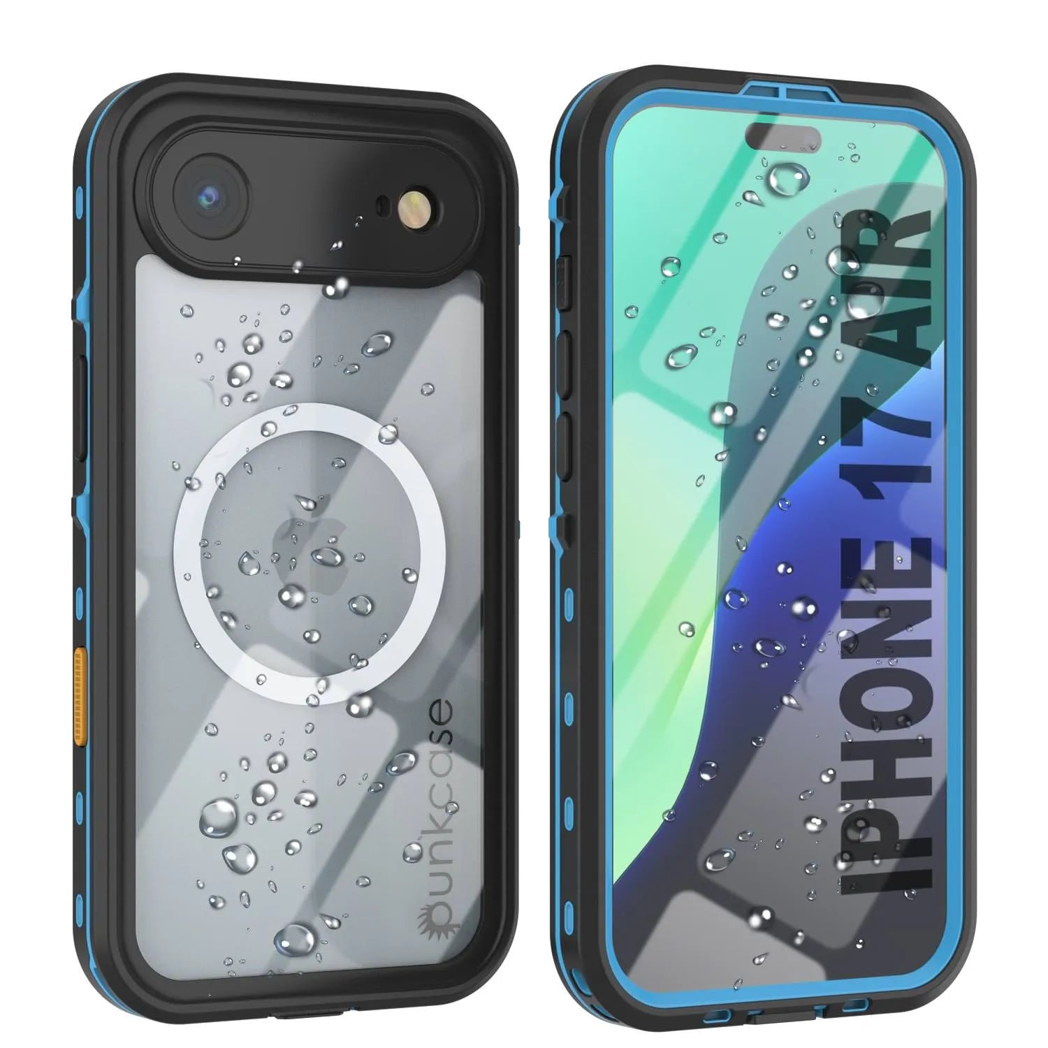 iPhone 17 Air Waterproof IP68 Case, Punkcase [Light blue] [StudStar Series] [Slim Fit] [Dirtproof]