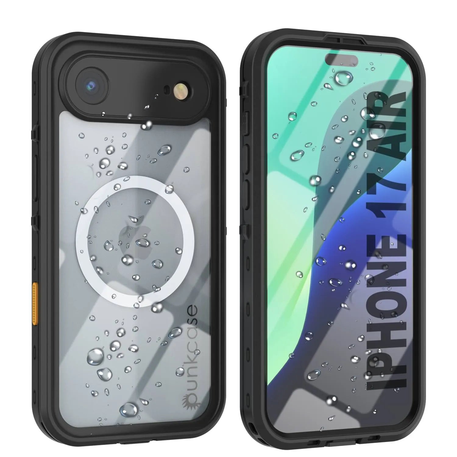 iPhone 17 Air Waterproof IP68 Case, Punkcase [Black] [StudStar Series] [Slim Fit]