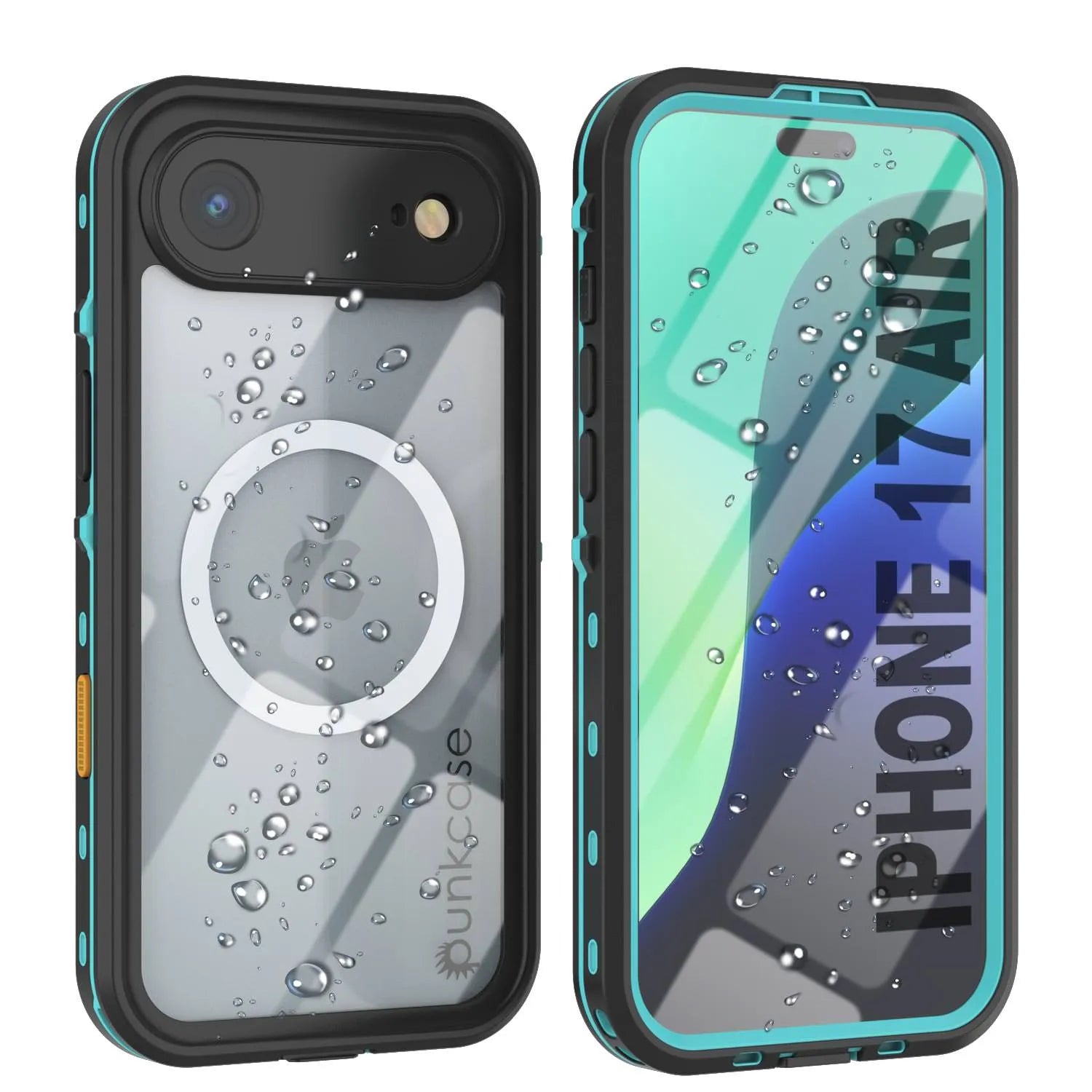 iPhone 17 Air Waterproof IP68 Case, Punkcase [Teal] [StudStar Series] [Slim Fit]