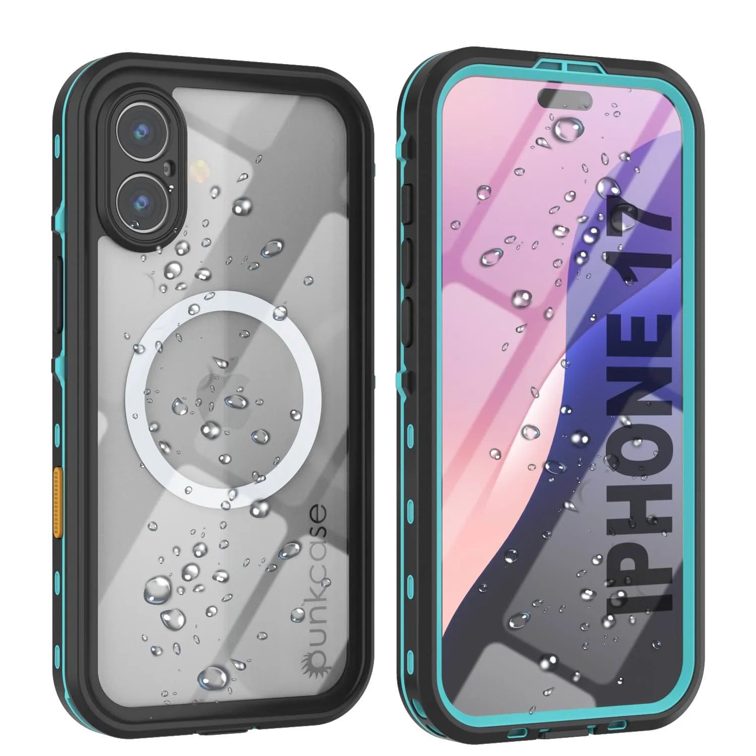 iPhone 17 Waterproof IP68 Case, Punkcase [Teal] [StudStar Series] [Slim Fit]