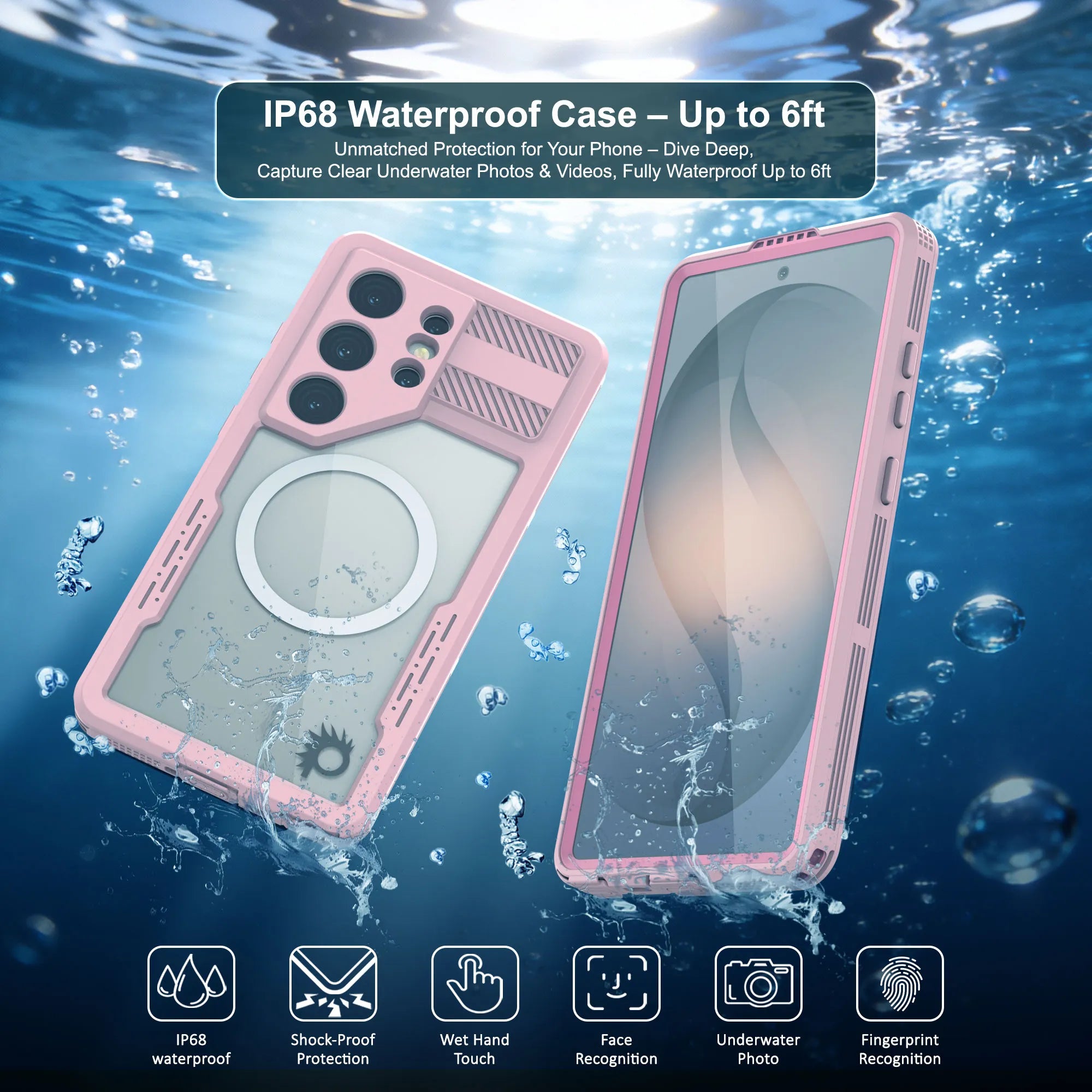 Galaxy S26 Ultra Waterproof Case [Alpine 2.0 Series] [Slim Fit] [IP68 Certified] [Shockproof] [Pink]