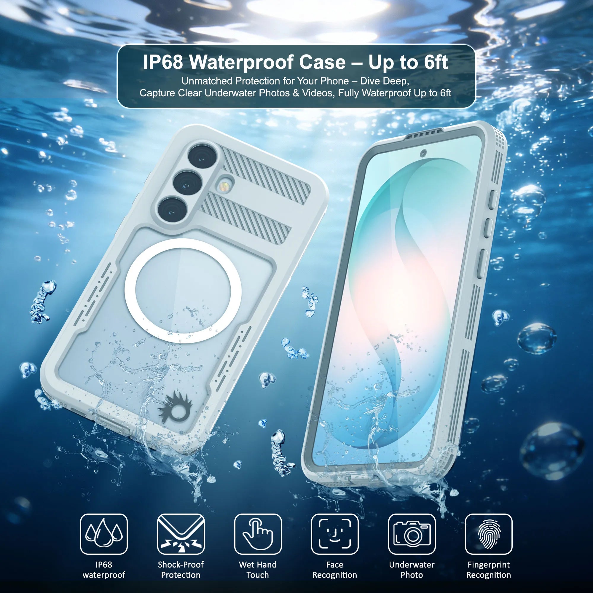 Galaxy S26 Waterproof Case [Alpine 2.0 Series] [Slim Fit] [IP68 Certified] [Shockproof] [White]